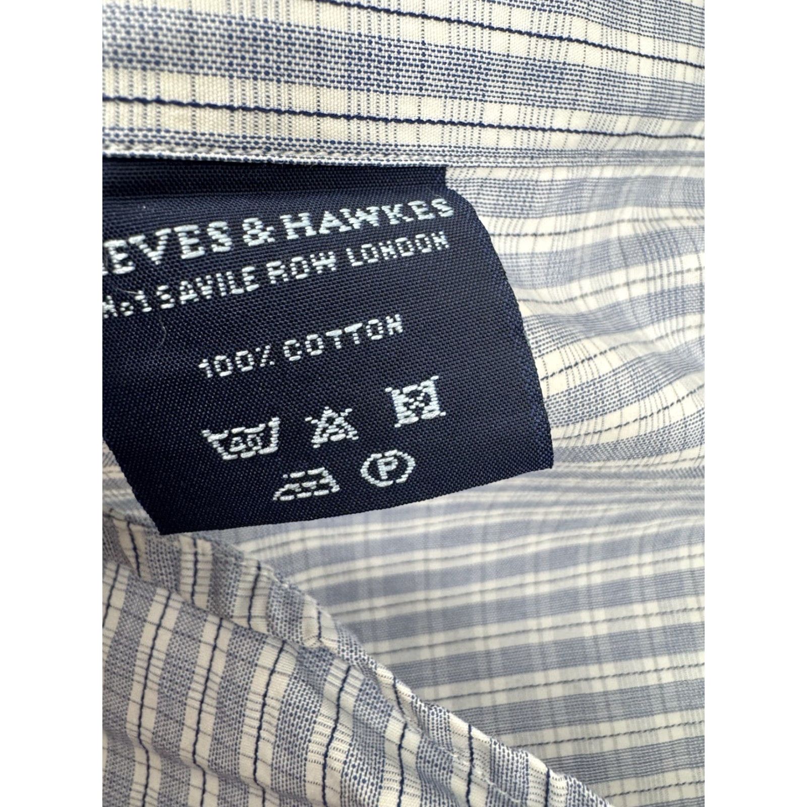 Gieves & Hawkes GIEVES & HAWKES Shirt Plaid Blue / White Mens 16.5 42 Dress Shirt Size US XL / EU 56 / 4 - 5 Thumbnail