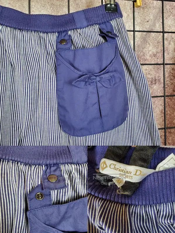 Dior Dior Summer Navy Blue Cotton Skirt . Size 23" - 4 Thumbnail