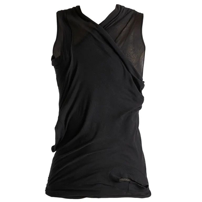 Rick Owens o1s1v1r1oon0825 Hollywood Banana Tank Top in Black Size US S / EU 44-46 / 1 - 1 Thumbnail