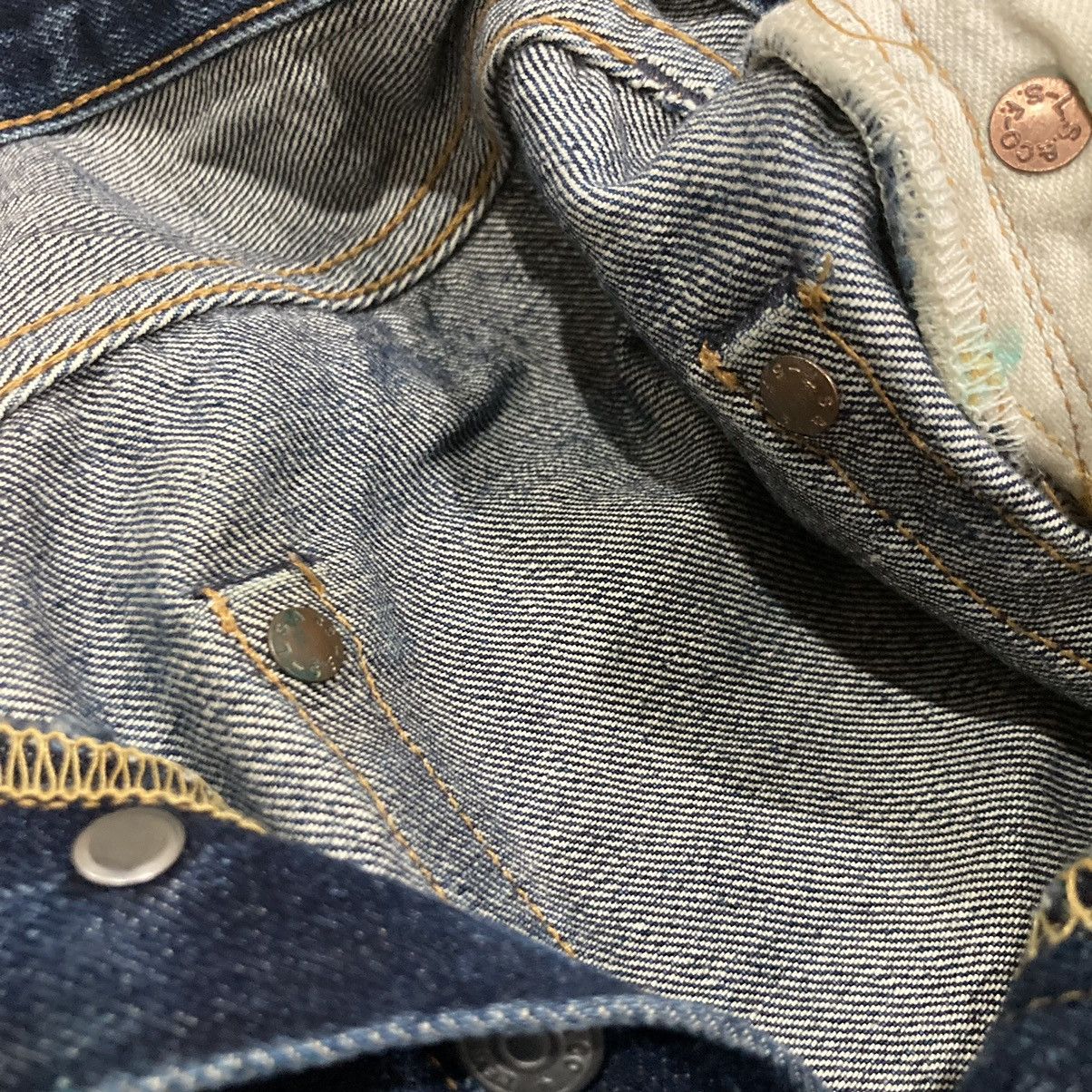 VINTAGE 30x34 LEVI’S BIG E 501XX SELVEDGE DISTRESSED JEANS
