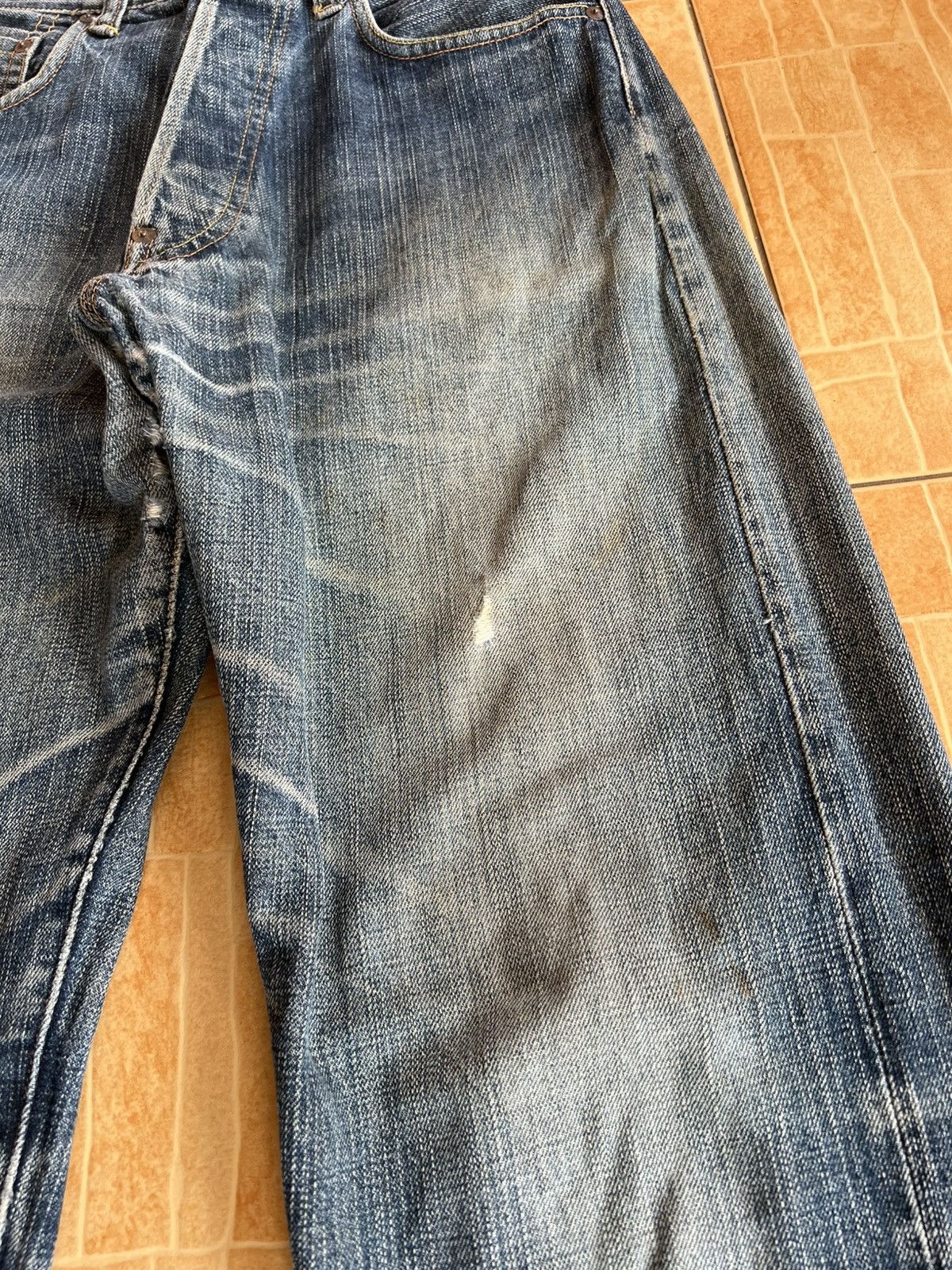 Evisu Vintage Evisu X McDonald Selvedge Distressed Jean Very Rare Size US 29 - 4 Thumbnail