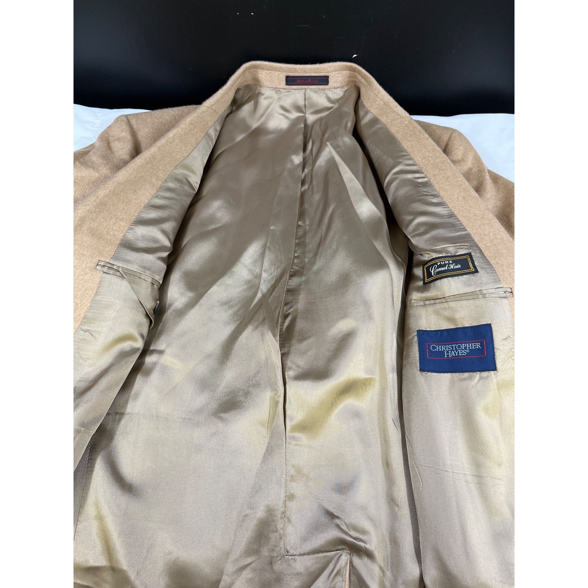 Other Christopher Hayes Men's Tan Pure Camel Hair Blazer Size 42L Size 42L - 3 Thumbnail