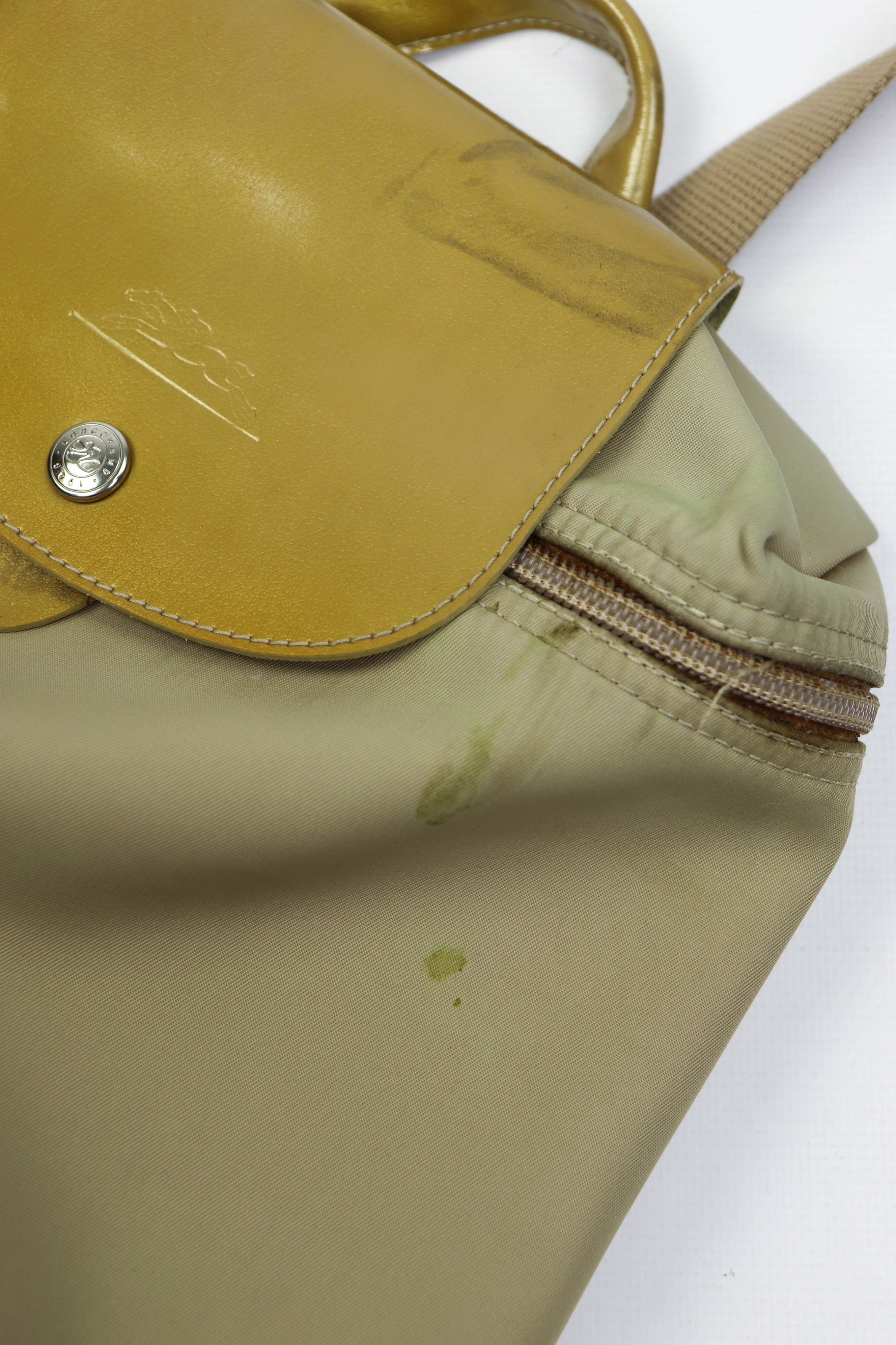 Longchamp Longchamp Paris Vintage 90s Beige Nylon Small Backpack Bag Size ONE SIZE - 8 Thumbnail