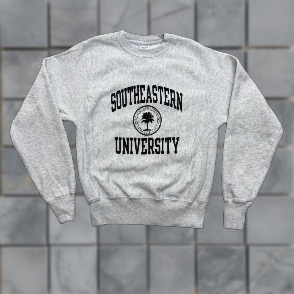 Champion Champion Sweatshirt Mens XS Gray Southeastern University Reverse Weave Crewneck Graphic Print Embroidered Logo College University Men’s Size US XS / EU 42 / 0 - 1 Thumbnail