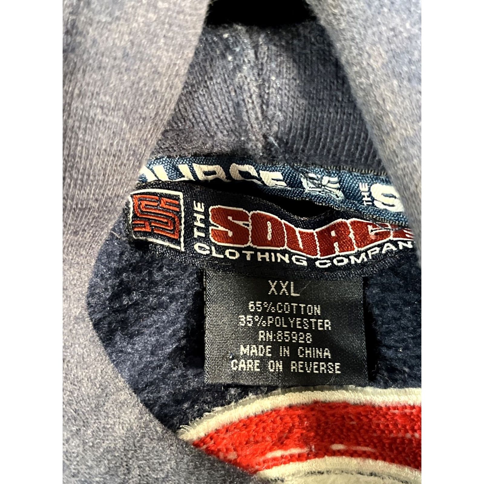 Vintage VINTAGE The Source Hoodie Men 2XL Embroidered Blue 90s Hip Hop Street Wear Pullover Mens Size US XXL / EU 58 / 5 - 4 Thumbnail