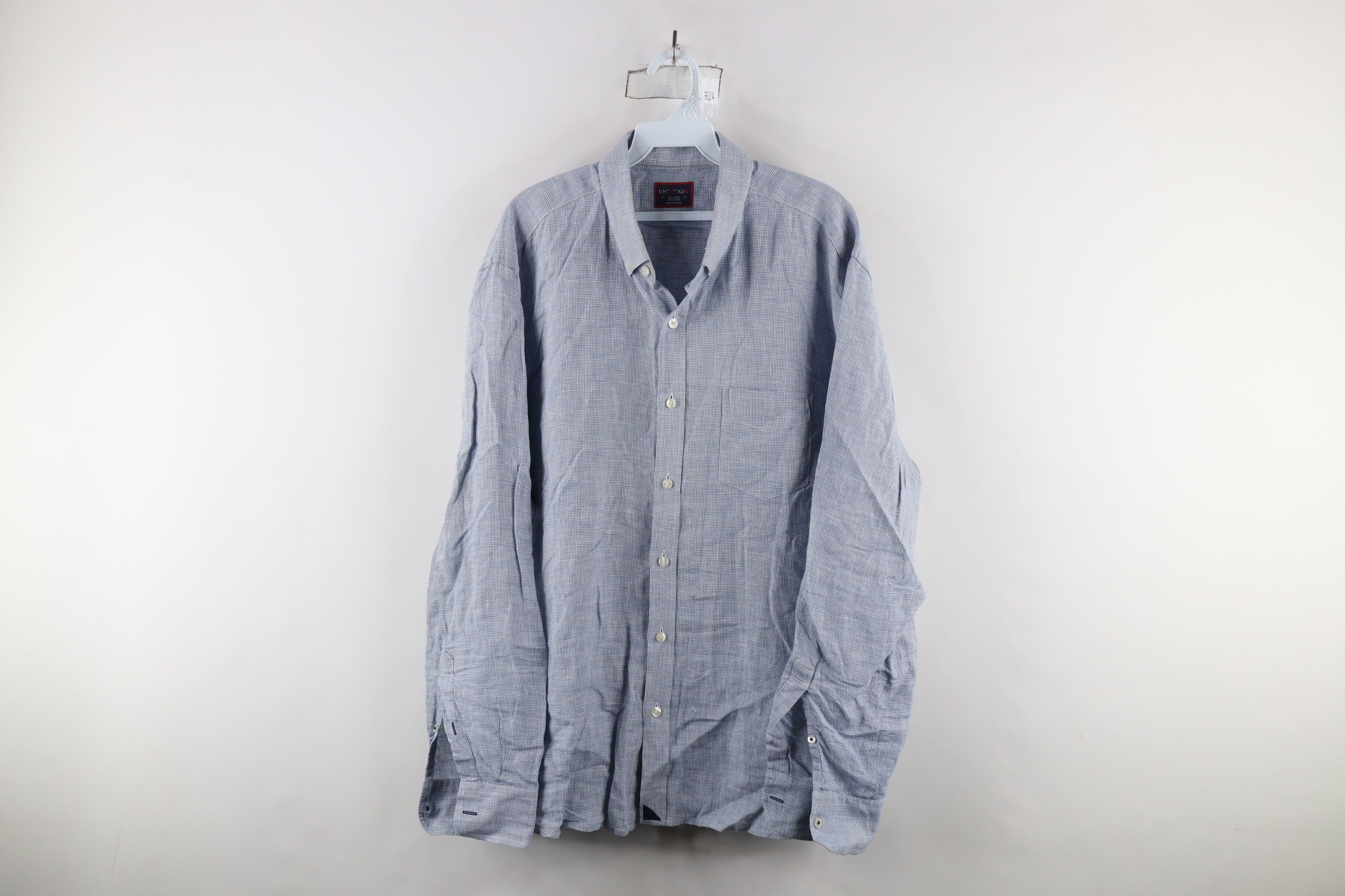UNTUCKit × Vintage Untuckit Weave Long Sleeve Collared Button Down Shirt Blue Size US XL / EU 56 / 4 - 1 Thumbnail