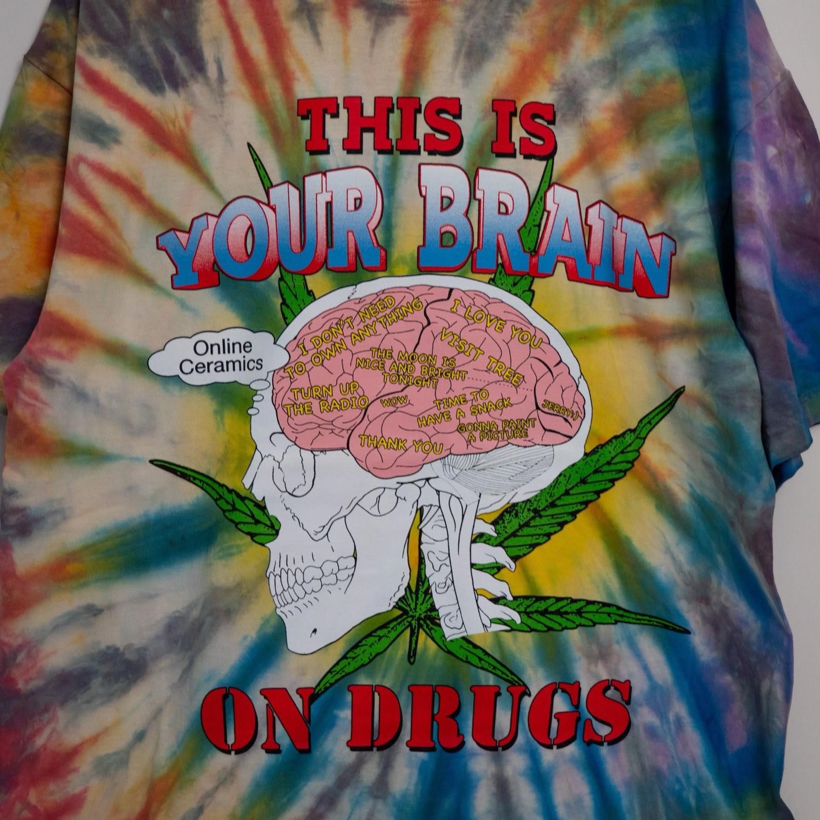 Online Ceramics Online Ceramics This Is Your Brain On Drugs Tie Dye Shirt L Size US L / EU 52-54 / 3 - 2 Thumbnail