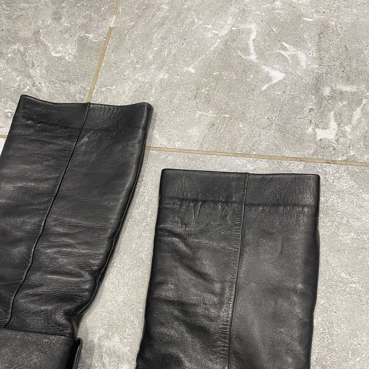 Designer × Vintage 36 GUCCI HA 4426 Runway Platform Stretch Leather Boots shoes Size US 6 / IT 36 - 4 Thumbnail