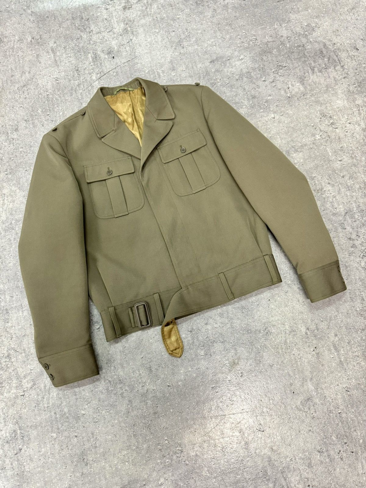 Japanese Brand ᶠᵃⁿᶜʸᵍᵘʸ 90s Military Jacket Wool Blend Boxy Vintage Polizei Size US M / EU 48-50 / 2 - 1 Thumbnail