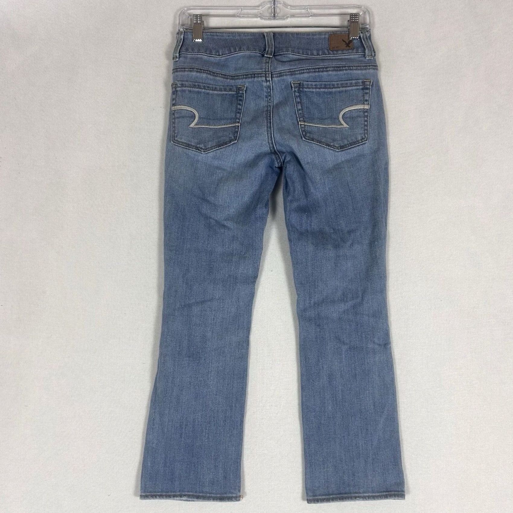 American Eagle Outfitters American Eagle Artist Crop Stretch Jeans Women's Size 0 Regular Light Wash AEO Jeans Size 25" / US 0 / IT 36 - 6 Thumbnail
