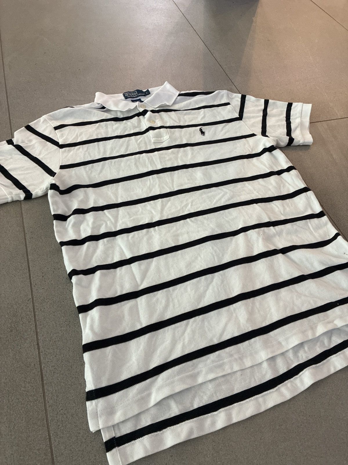 Polo Ralph Lauren Polo Ralph Lauren White with black stripes polo Size US L / EU 52-54 / 3 - 3 Thumbnail
