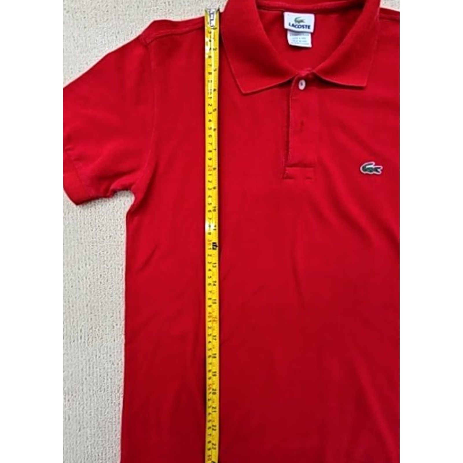 Lacoste Lacoste Red Cotton Short Sleeve Polo Shirt Regular Mens Shirt M Size US M / EU 48-50 / 2 - 5 Thumbnail
