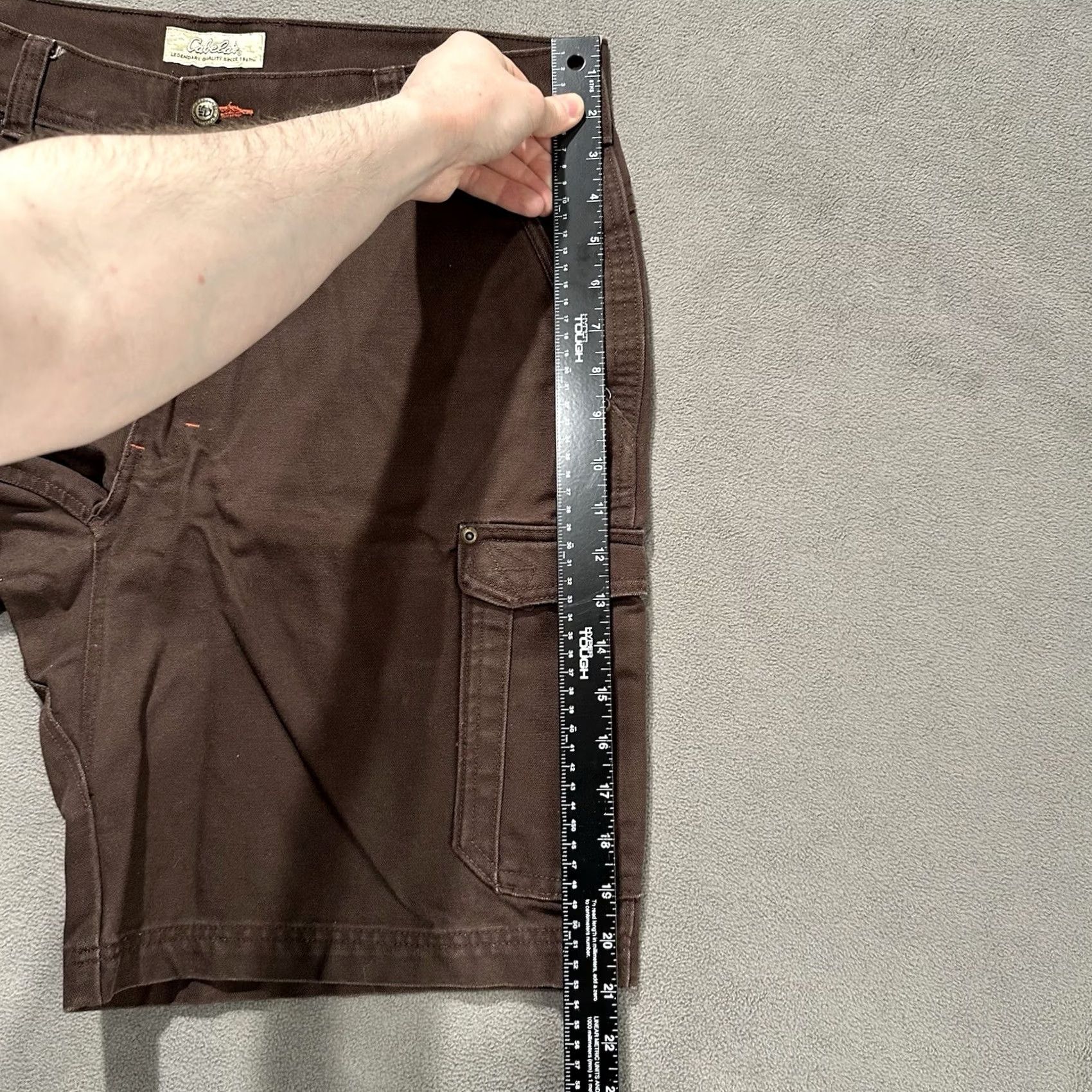Vintage Cabela's Shorts Mens 36 Brown Canvas Cargo Carpenter Hammer Loop Heavy Duty Work Size US 36 / EU 52 - 8 Thumbnail