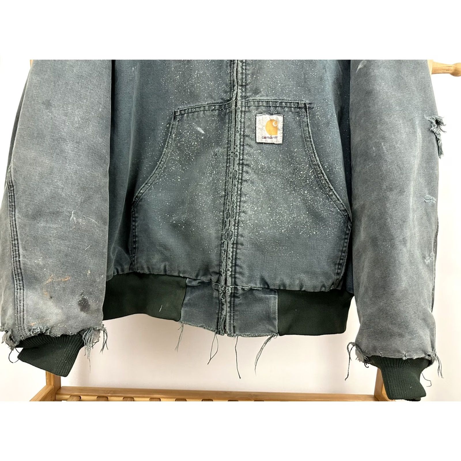 Carhartt VTG Carhartt Sun Faded Thrashed Distressed WIP Hooded Quilted Lined Jacket 2XL Size US XXL / EU 58 / 5 - 4 Thumbnail