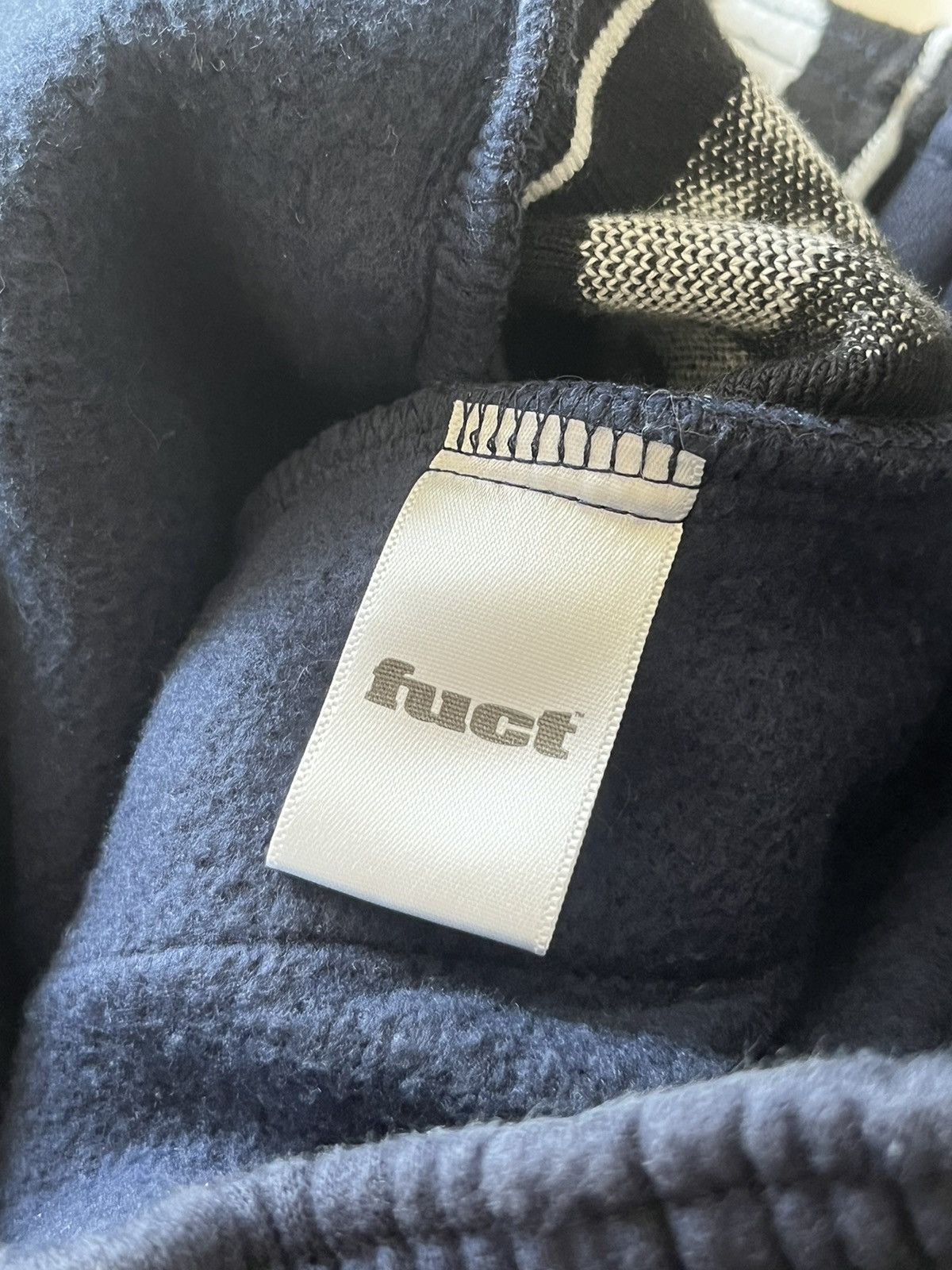 FUCT FUCT OG LOGO RIBBED SWEATPANTS NAVY Size US 30 / EU 46 - 4 Thumbnail