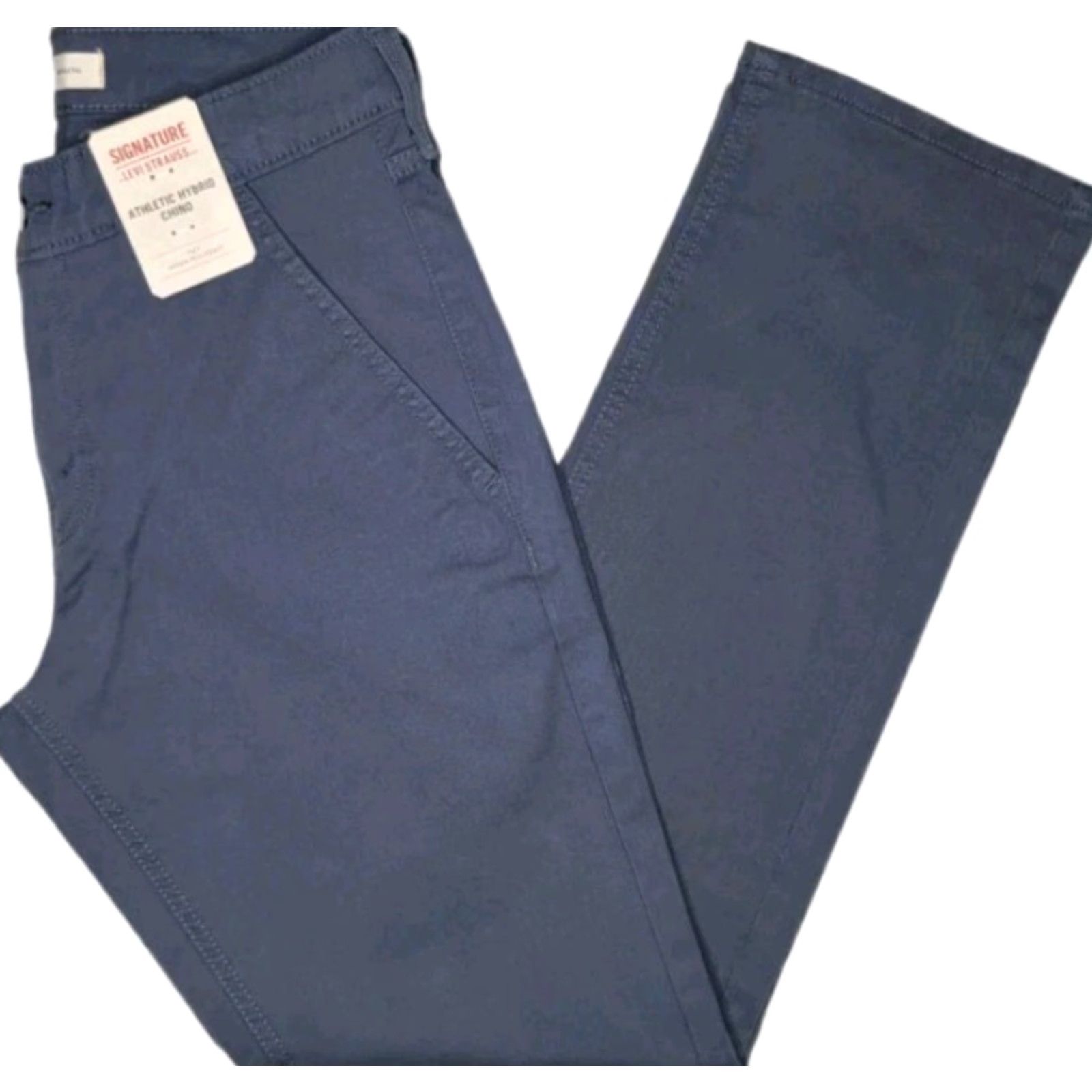 Vintage Signature By Levi Strauss Gray 29X30 Men's Athletic Hybrid Chino Pants NEW NWT Size US 29 - 2 Thumbnail