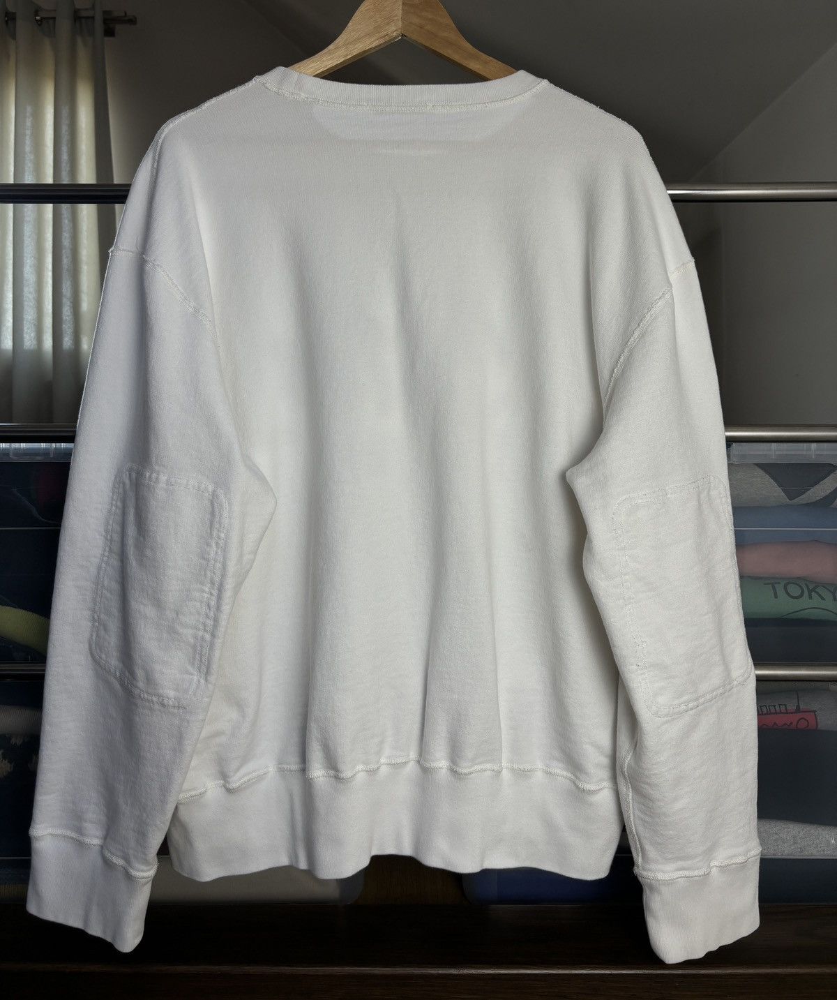 Our Legacy Our Legacy Patch Sweat Boxy Sweatshirt Satin Size US L / EU 52-54 / 3 - 5 Thumbnail