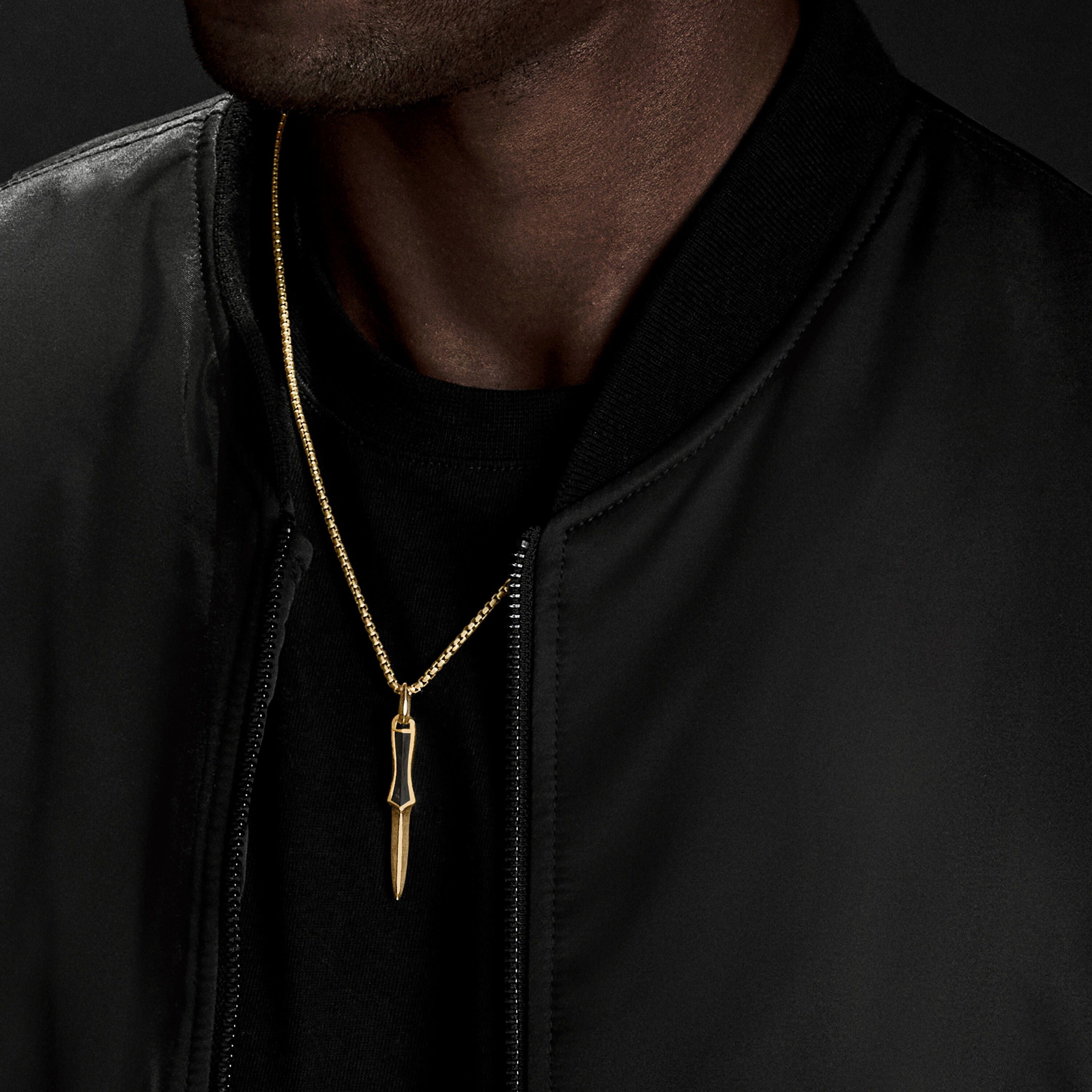 David Yurman o1w1db10526 D25638M /Size 9/Dagger Amulet in Golden Size ONE SIZE - 2 Thumbnail
