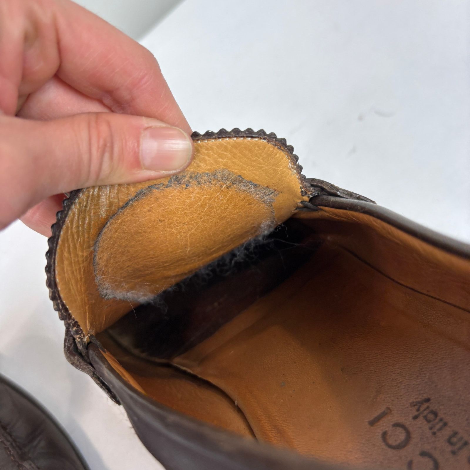 Gucci Gucci Brown Leather Web Slip On Loafers Men's 9 Size US 9 / EU 42 - 12 Thumbnail