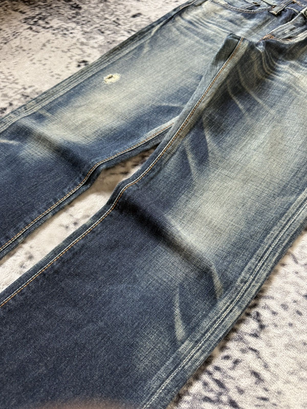 Edwin Edwin Fuga Style 503 Patina Fade Wash Whiskers Jeans Size US 28 / EU 44 - 6 Thumbnail