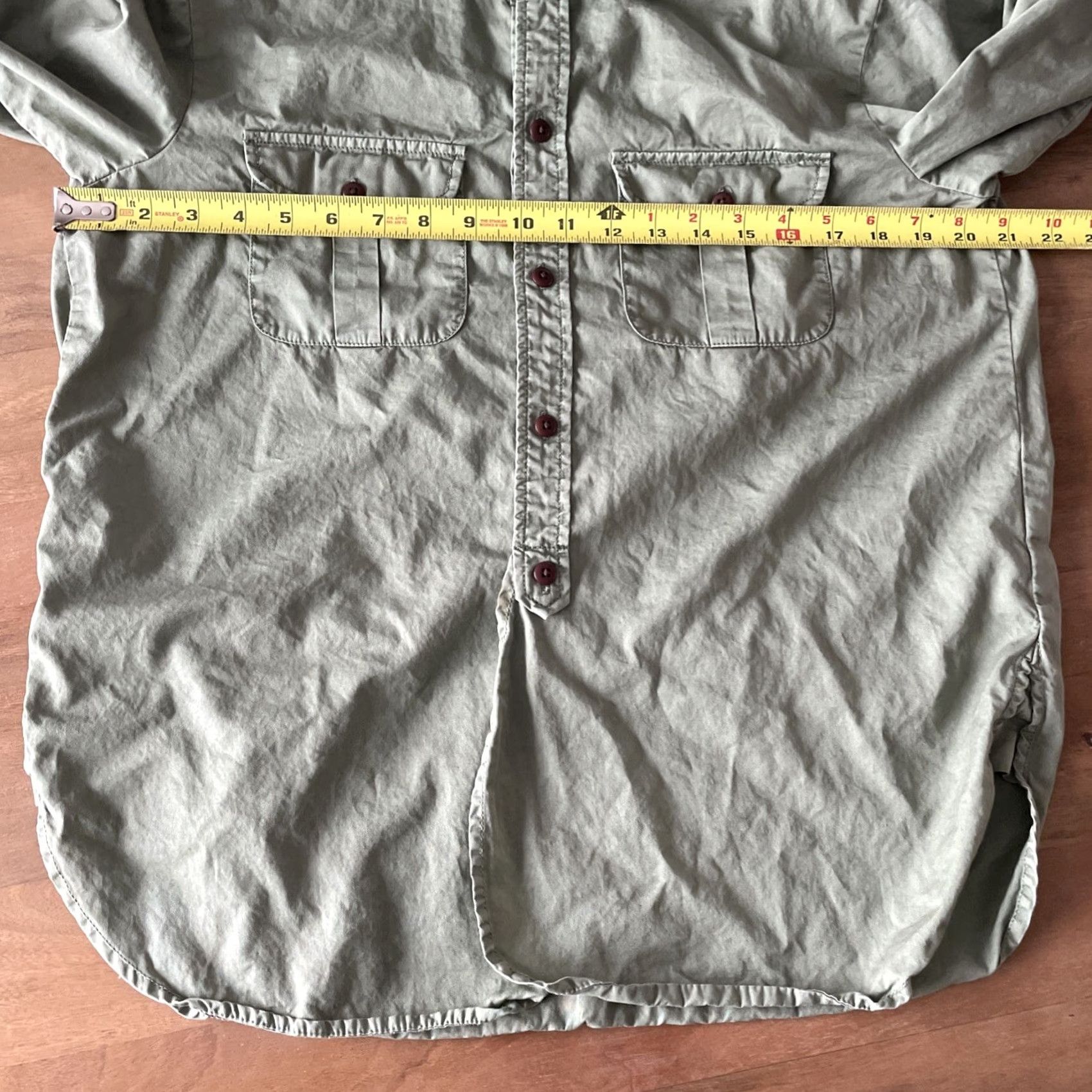 Madewell Madewell Shirt Womens Small Green Cargo Work Button Up Top Long Sleeve Pockets Size S / US 4 / IT 40 - 6 Thumbnail