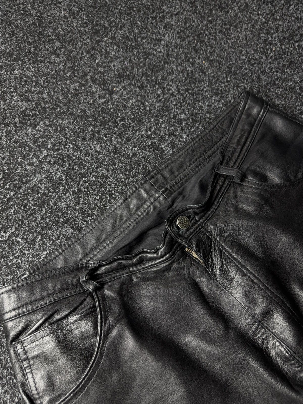 Leather Y2K Vintage Leather Pants Opium Style Alt Biker USA Rare Size US 34 / EU 50 - 7 Thumbnail