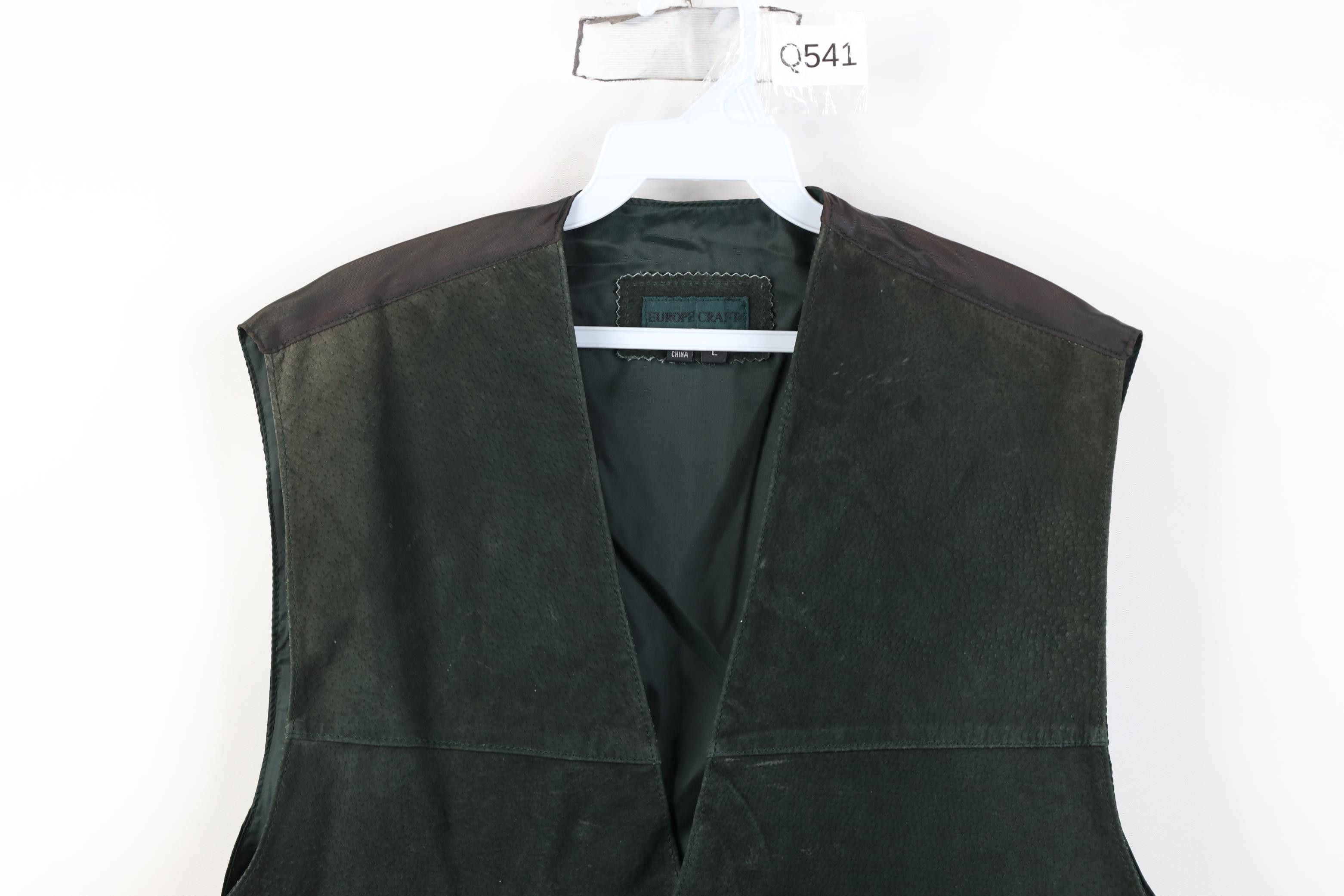 Vintage Vintage 90s Streetwear Suede Leather Buckle Back Vest Jacket Size US L / EU 52-54 / 3 - 2 Thumbnail