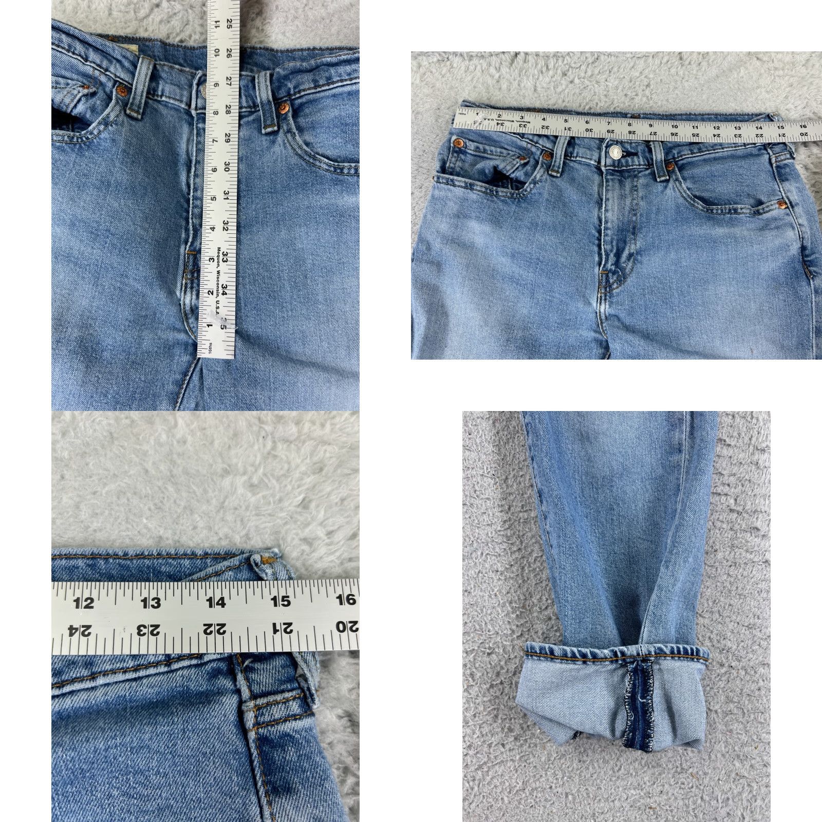 Levi's VINTAGE Levi's Jeans 511 28x31 Blue Denim Slim 5-Pocket Mens Regular Cotton Blend Premium Read Size US 31 - 9 Thumbnail