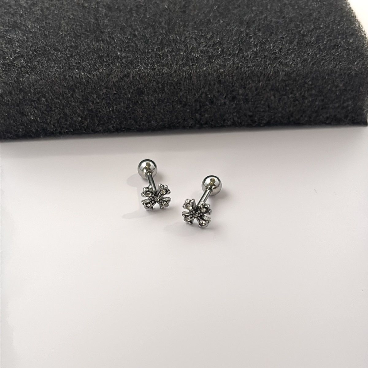 Other Screw Back 5mm Small Cross Stud Earrings for Men Women Size ONE SIZE - 1 Thumbnail