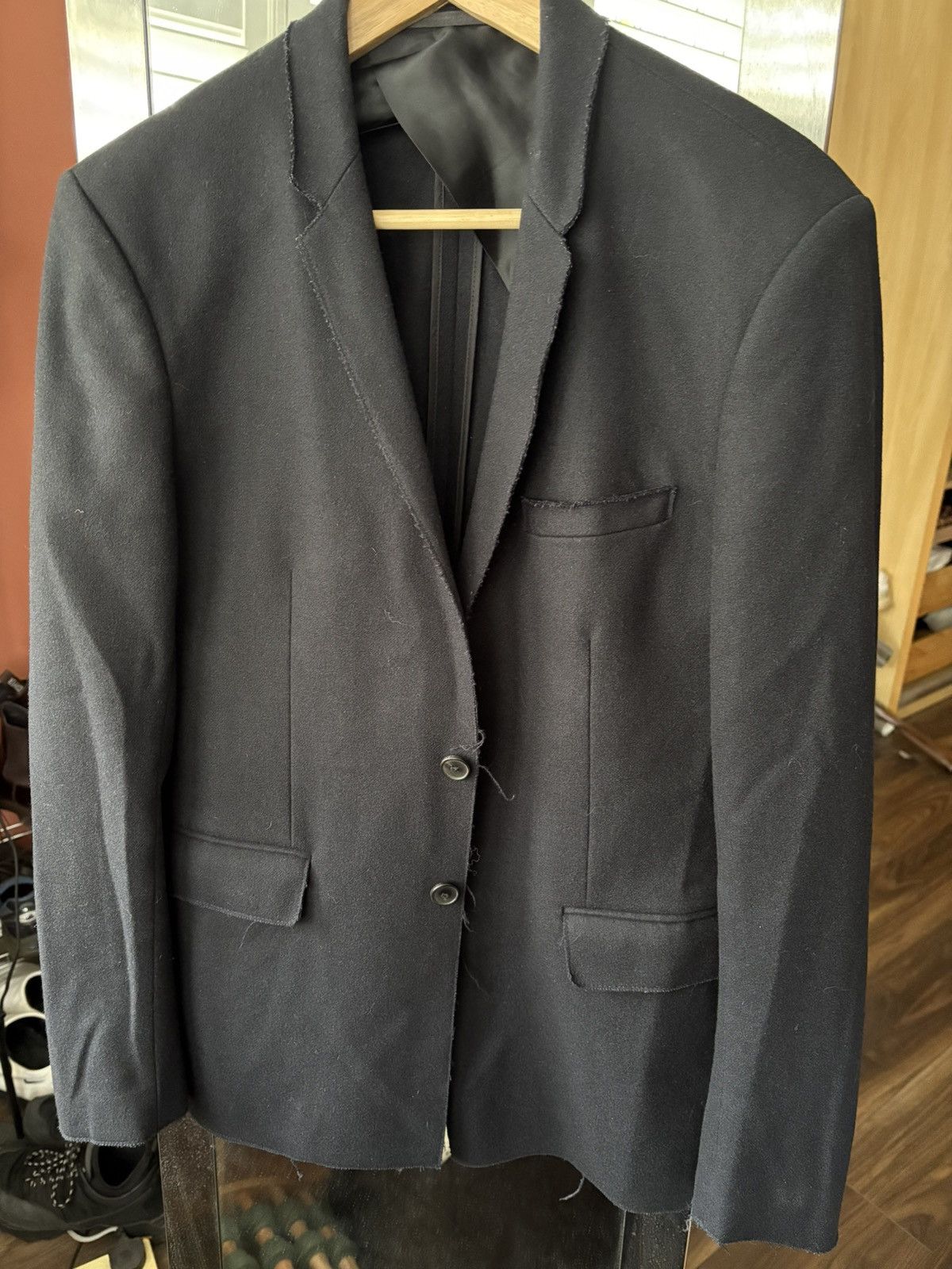 Sandro Sandro Distressed Men’s Blazer Size 50R - 2 Thumbnail
