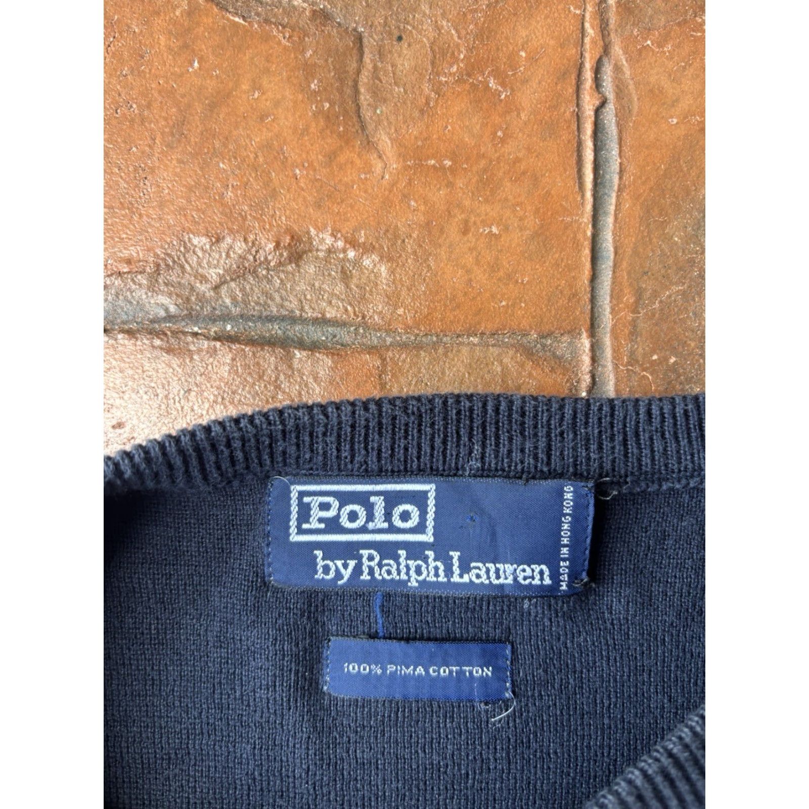 Polo Ralph Lauren VINTAGE Polo Ralph Lauren Knit Pima Cotton Sweater Men's M Blue Size US M / EU 48-50 / 2 - 2 Thumbnail