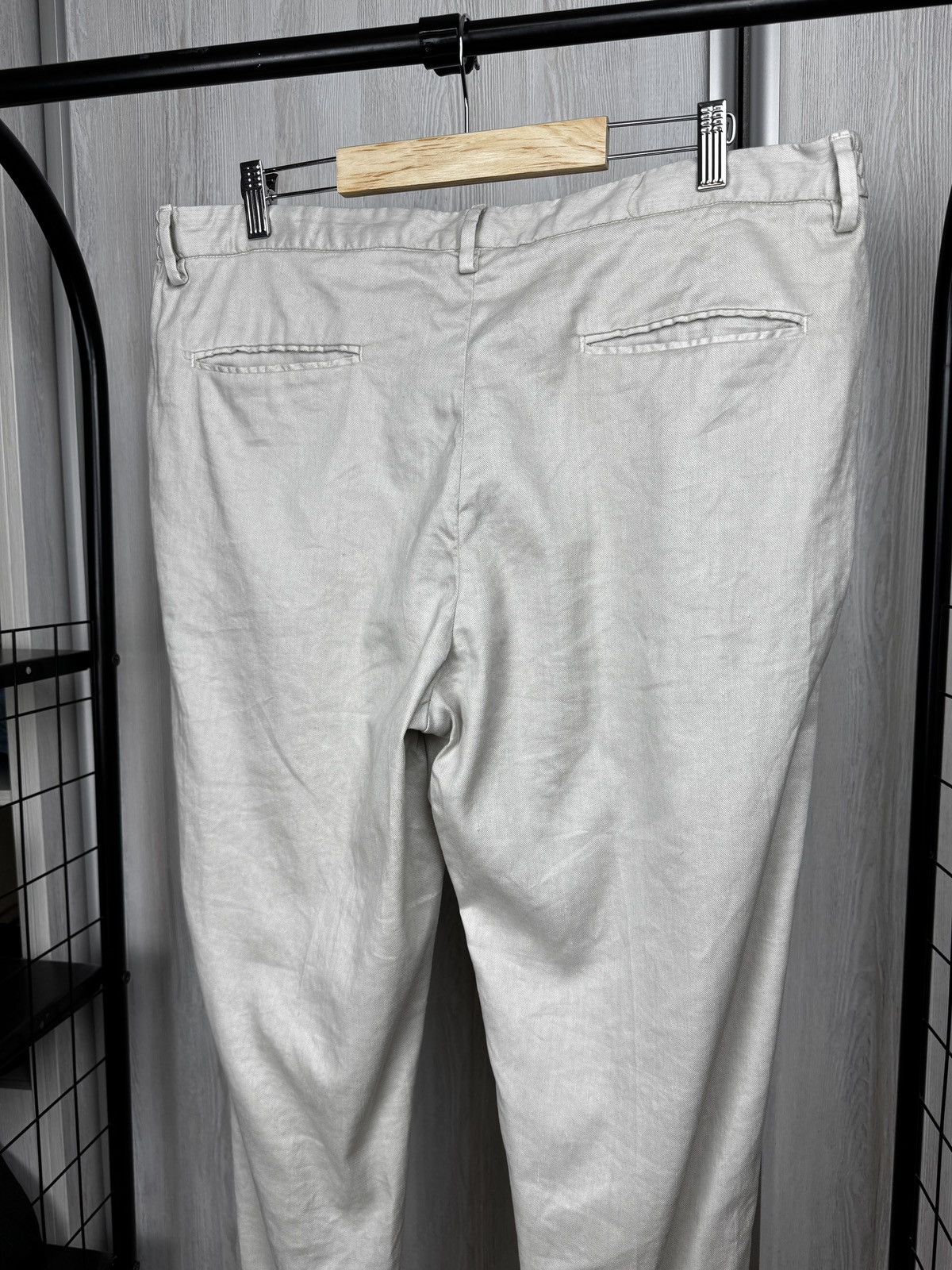 Other Devore Linen blend Ivory Beige chino pants Italy made sz 52 Size US 36 / EU 52 - 9 Thumbnail