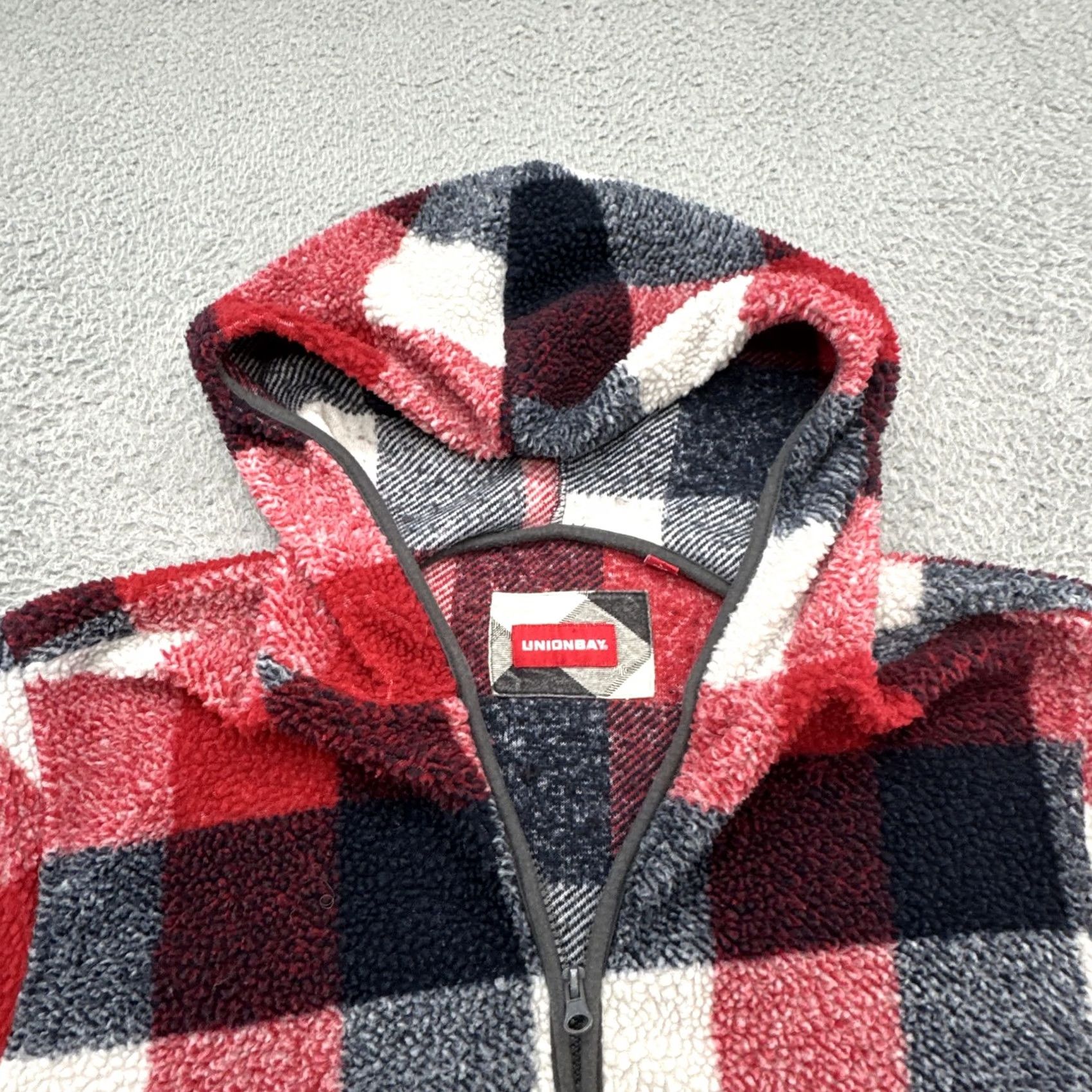 Vintage VINTAGE Union Bay Jacket Mens Large Fleece Buffalo Plaid 1/4 Zip Pullover Red Shirt windbreaker Size US L / EU 52-54 / 3 - 6 Thumbnail