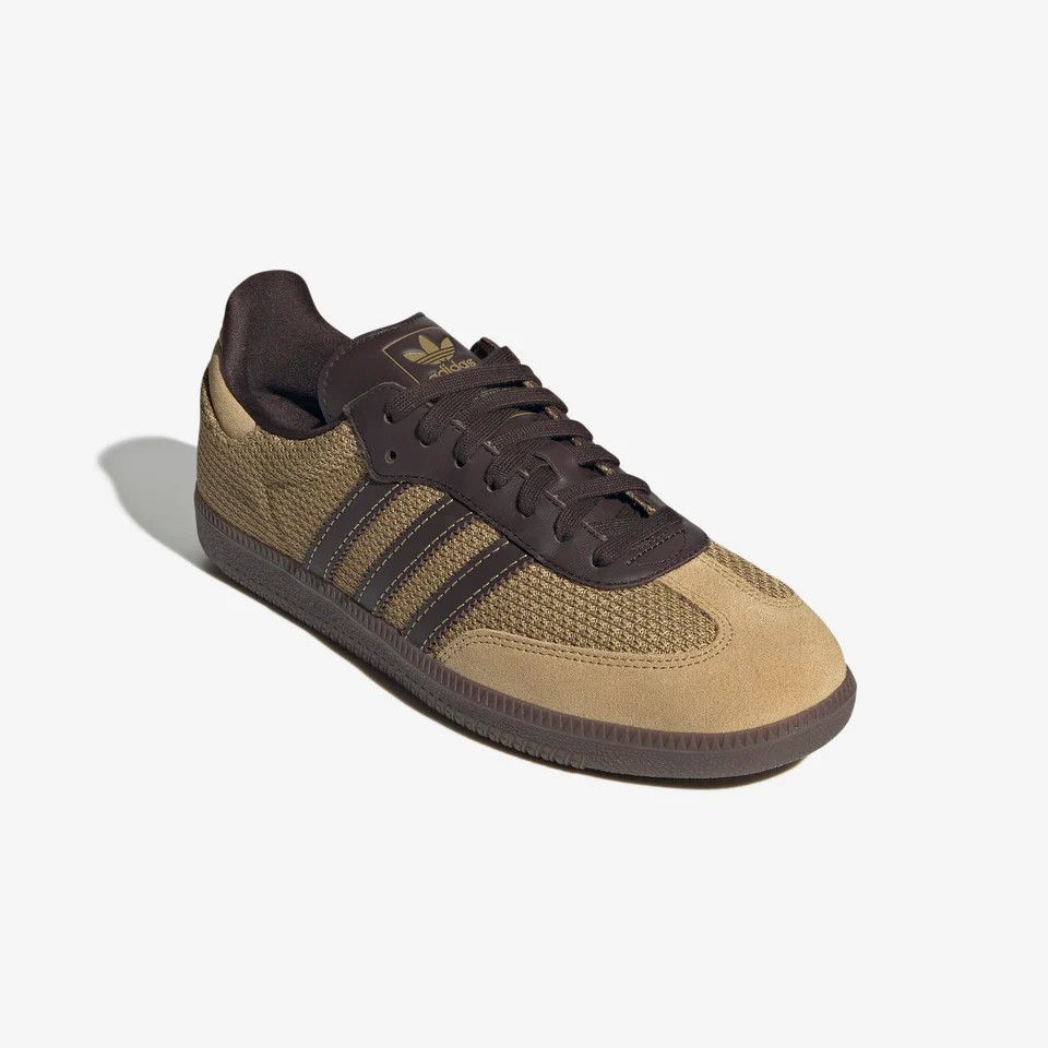 Adidas o1mle0426 Unisex Samba Low-Top Sneakers in Beige/Dark Brown Size US 12 / EU 45 - 5 Thumbnail