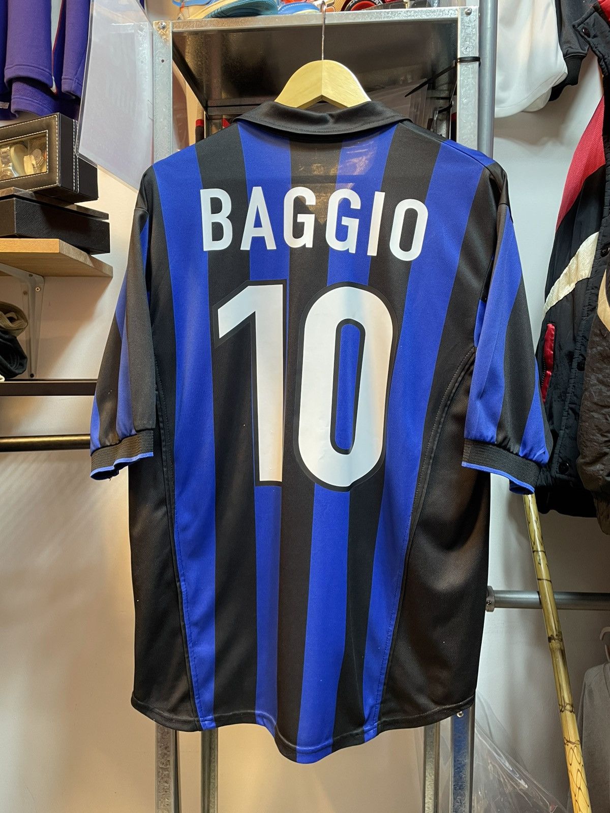 Milan Home Baggio Inter Milan Shirt Vintage 1998-1999 Inter Milan