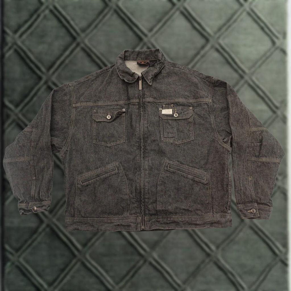 Rocawear VINTAGE Rocawear Denim Jacket Hip Hop 90s Y2K Full Zip Mens 2XL Gray Size US XXL / EU 58 / 5 - 1 Thumbnail