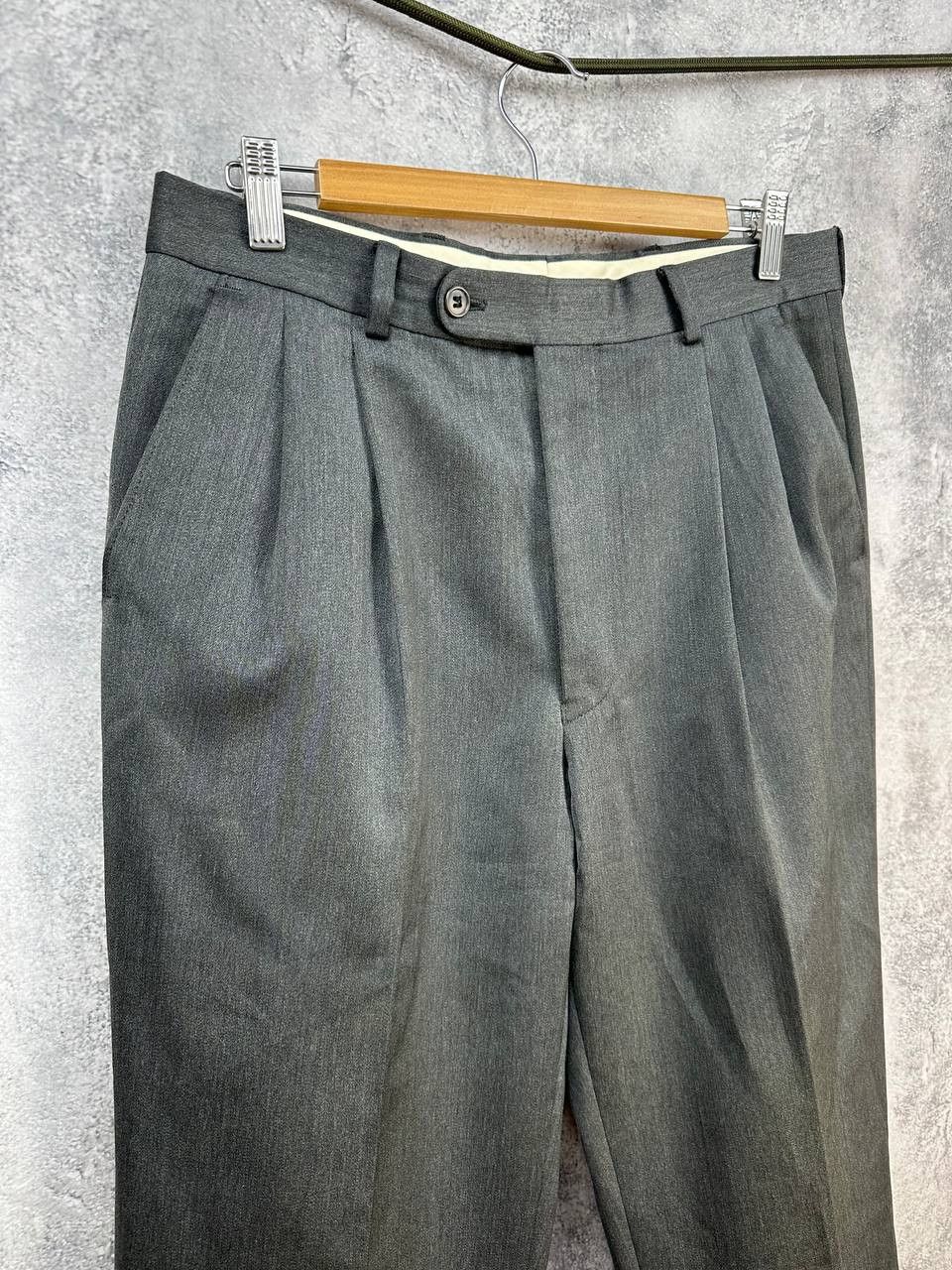 Yves Saint Laurent Yves Saint Laurent Pour Homme VTG Gray Double-Breasted Suit Size 48R - 8 Thumbnail