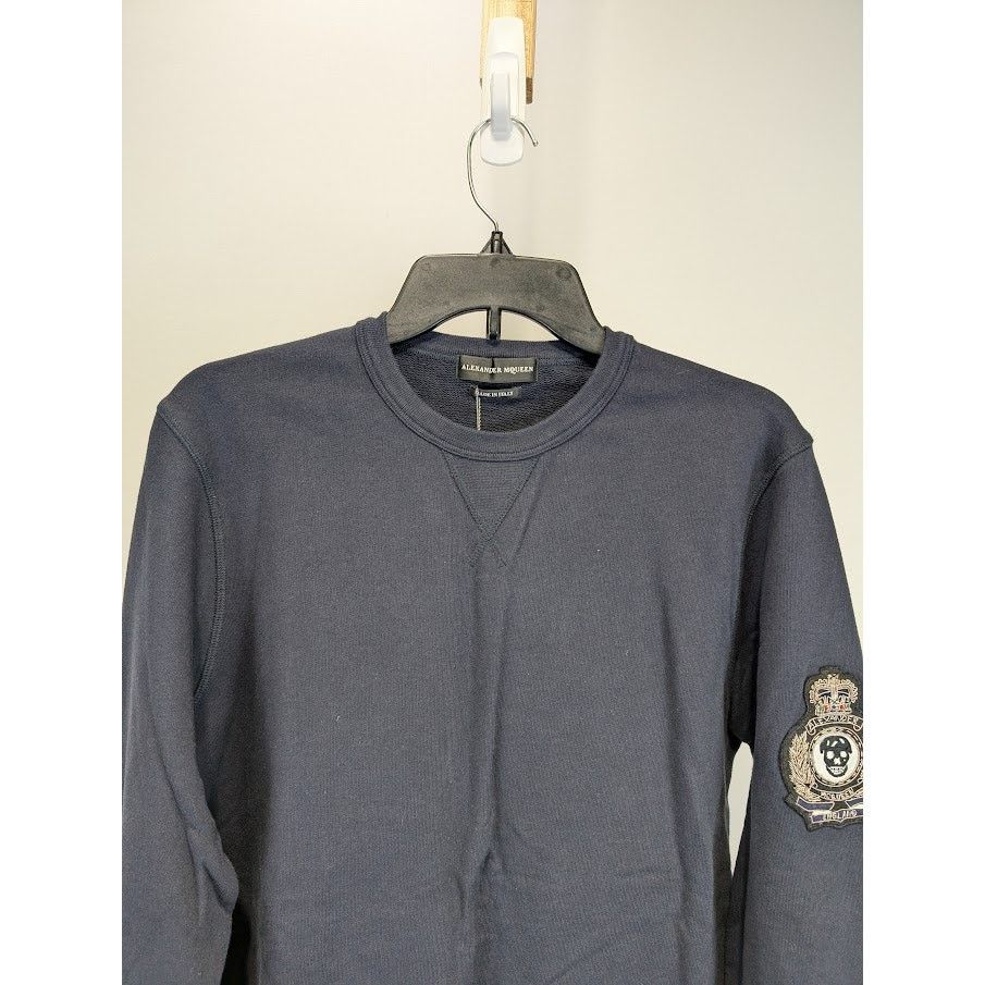 Alexander McQueen o1rshd1 Sweatshirt in Navy Blue Size US M / EU 48-50 / 2 - 4 Thumbnail
