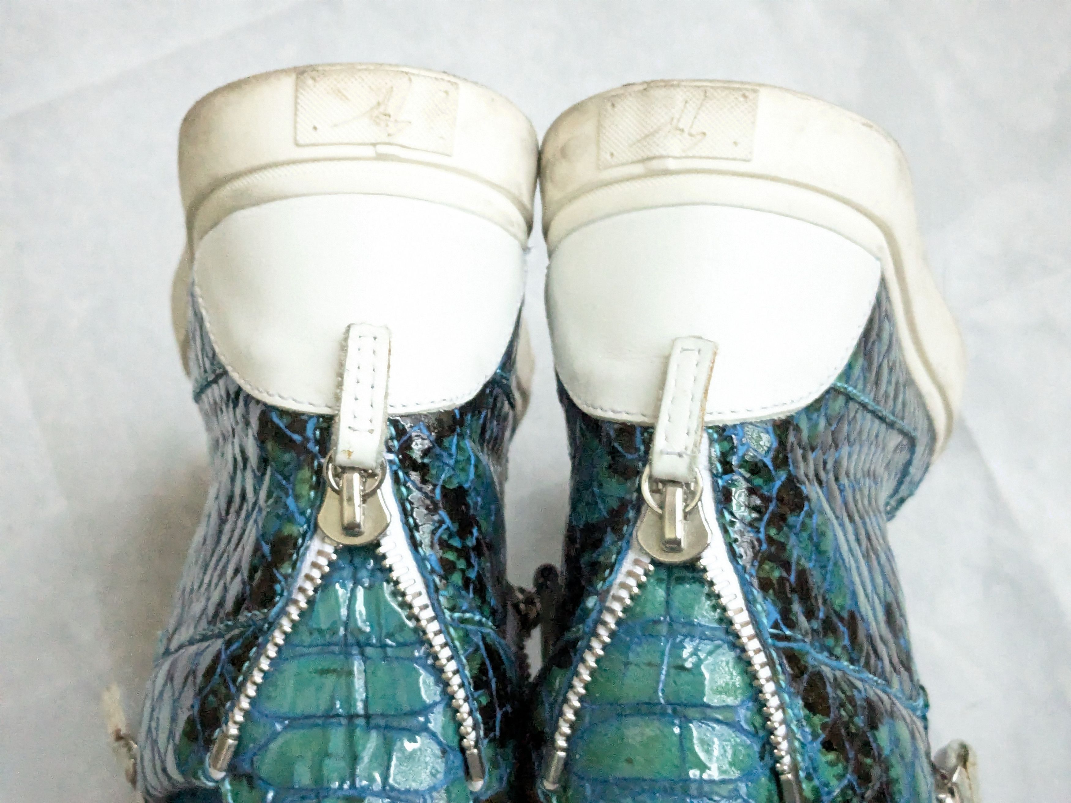 Giuseppe Zanotti Giuseppe Zanotti Sneakers Blue White 10 43 High Tops Snake Size US 10 / EU 43 - 11 Thumbnail