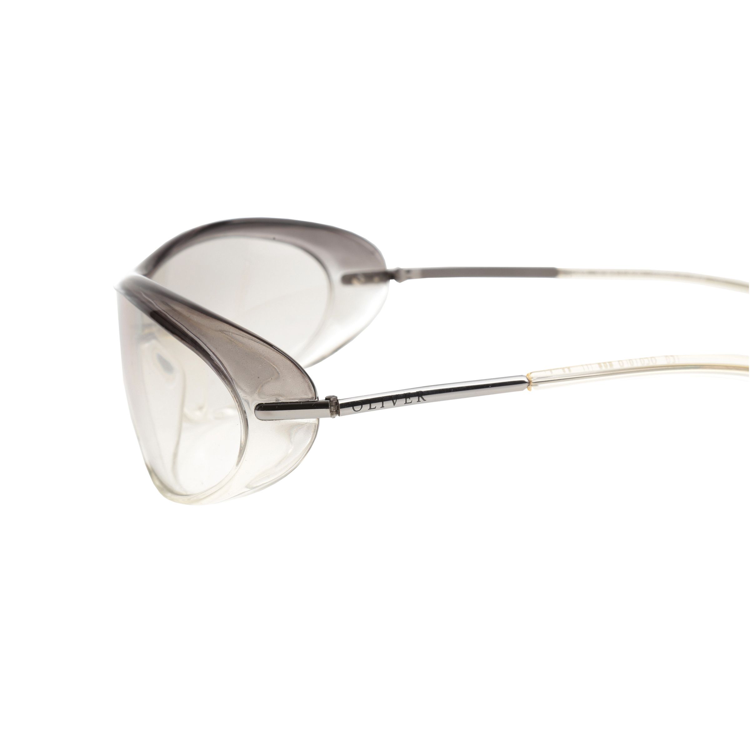 Valentino × Vintage Oliver by Valentino 90's Transparent White Sunglasses Size ONE SIZE - 3 Thumbnail