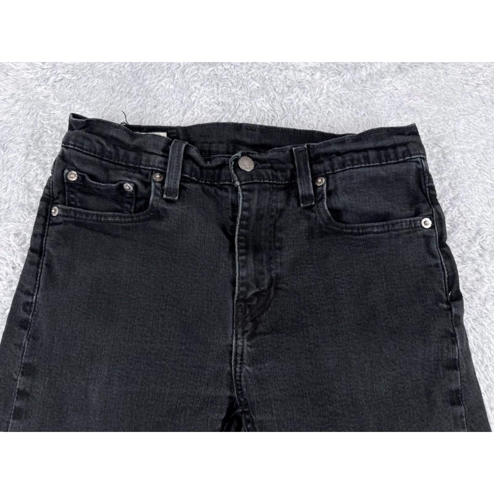 Levi's Levis Premium Jeans Adult 30 Black Denim 512 Cotton Distressed 28x26 Big E Size US 30 / EU 46 - 4 Thumbnail