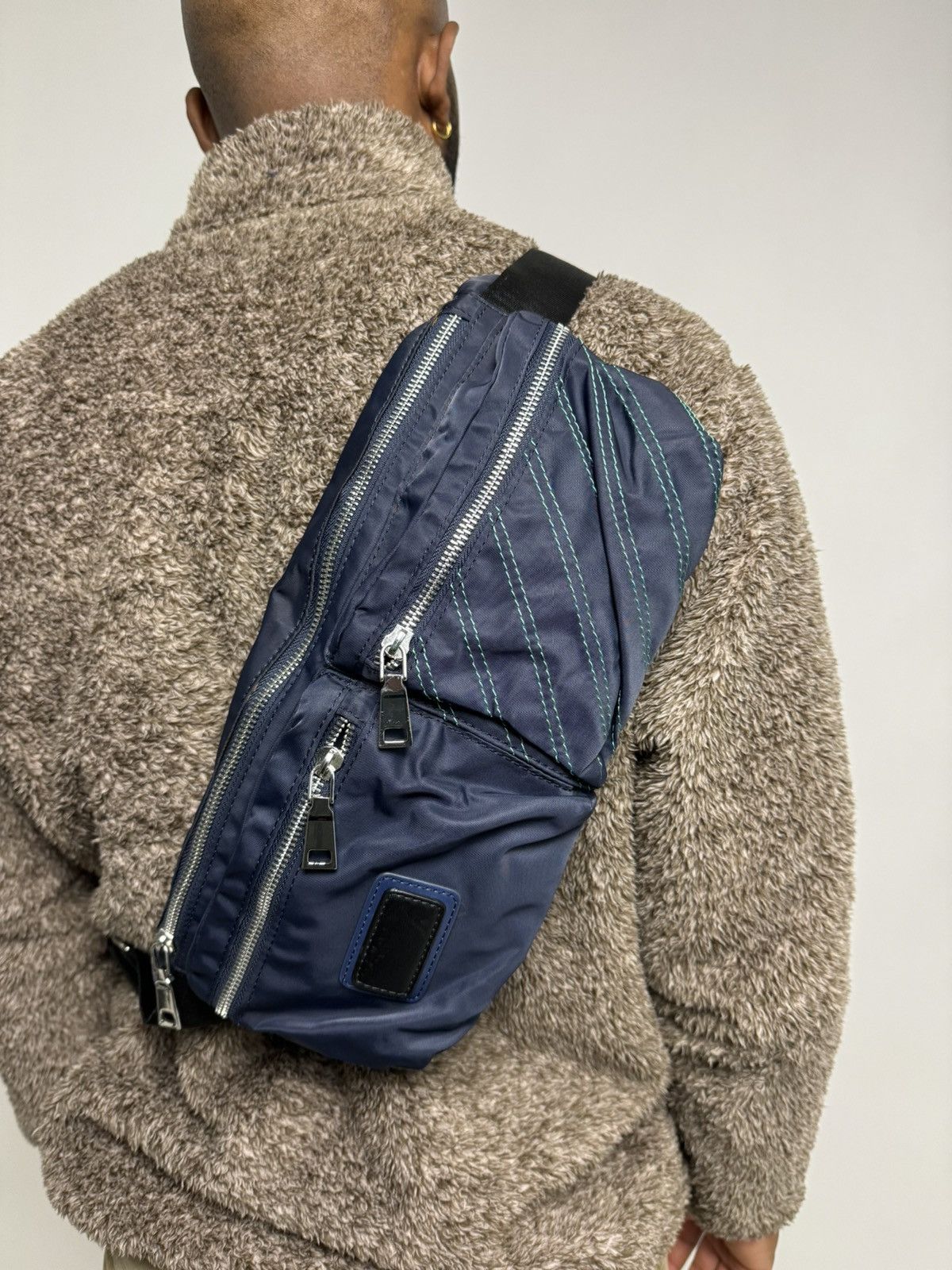 Zara Navy Blue Crossbody Bag Grailed