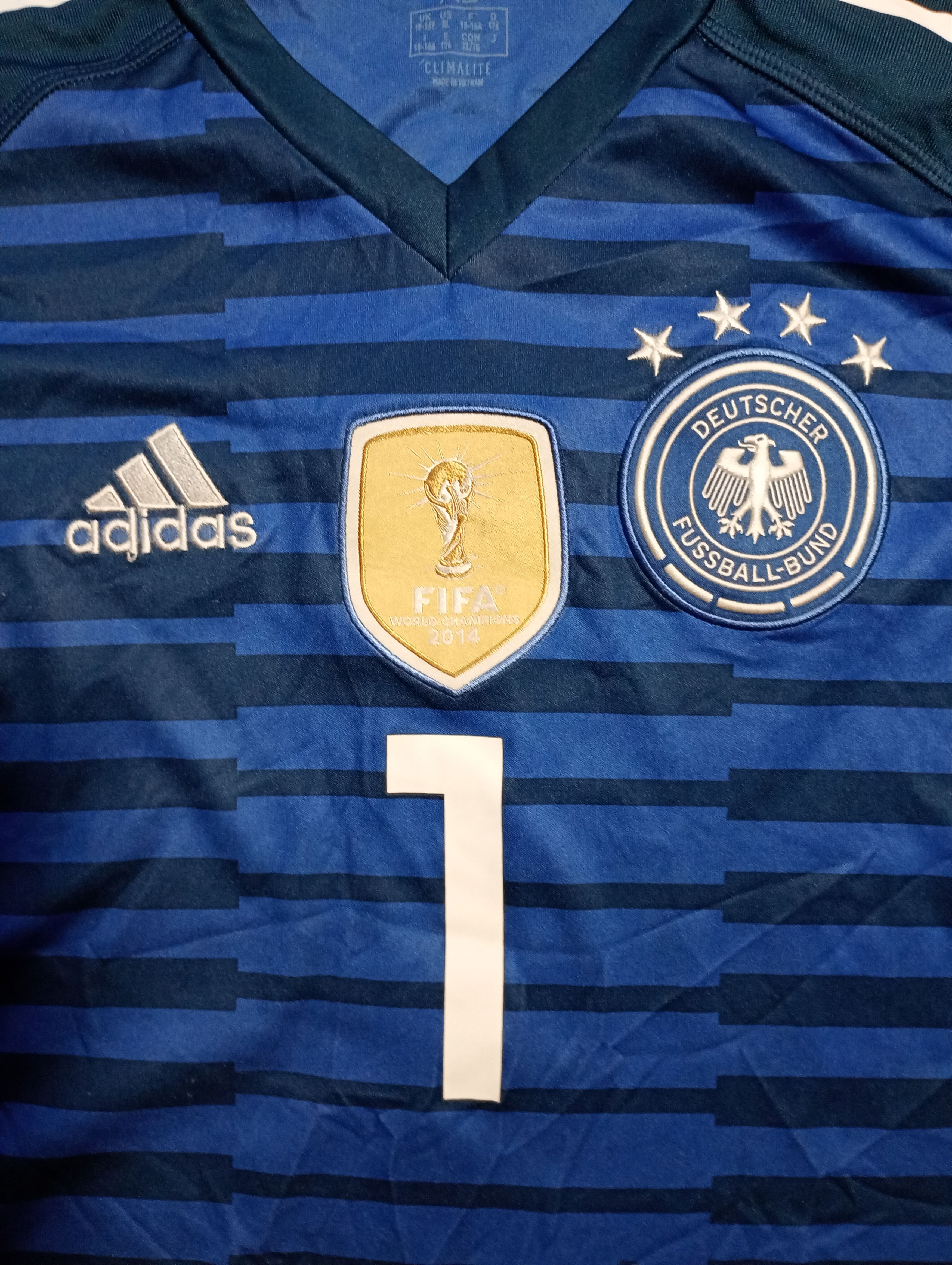 Adidas Adidas Germany Jersey 1 Neuer 2018-2019 Junior size XL Size US S / EU 44-46 / 1 - 5 Thumbnail