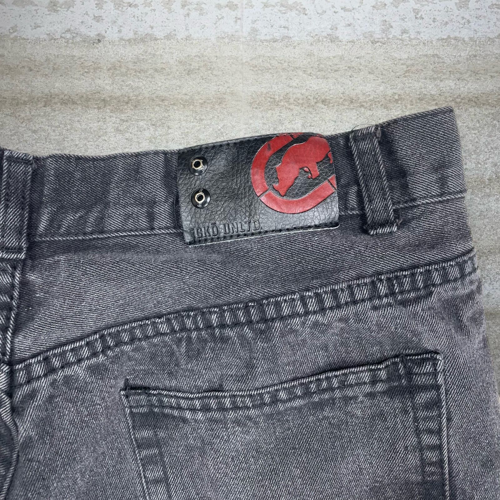 Ecko Unltd. Vintage Y2K Skater Jeans 36x28 Slim Straight Jet Black Wash Size US 36 / EU 52 - 4 Thumbnail