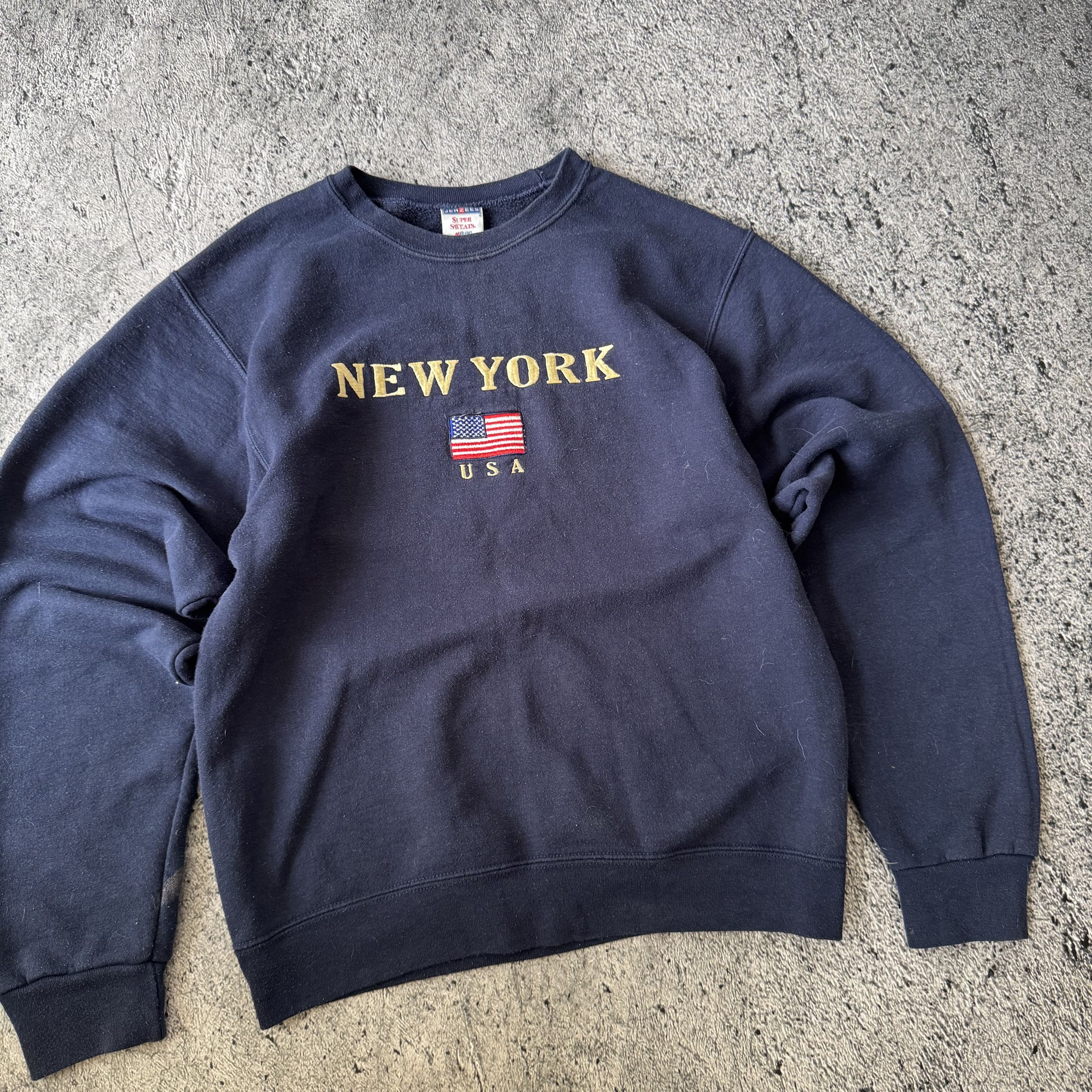 Jerzees Vintage New York America vtg sweetshirt hoodie Size S / US 4 / IT 40 - 3 Thumbnail