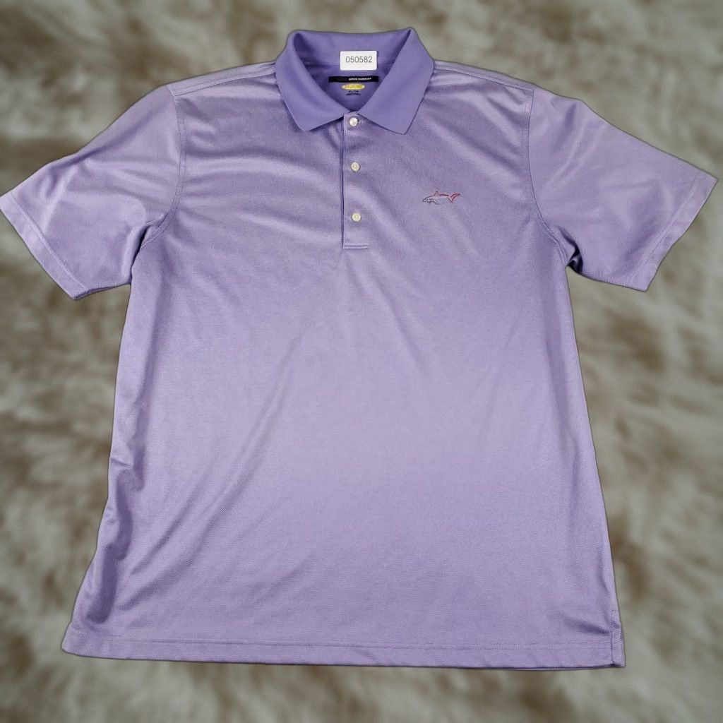Vintage Greg Norman Polo Shirt Mens XL Purple Shark Golf Short Sleeve Polo Size US XL / EU 56 / 4 - 1 Thumbnail
