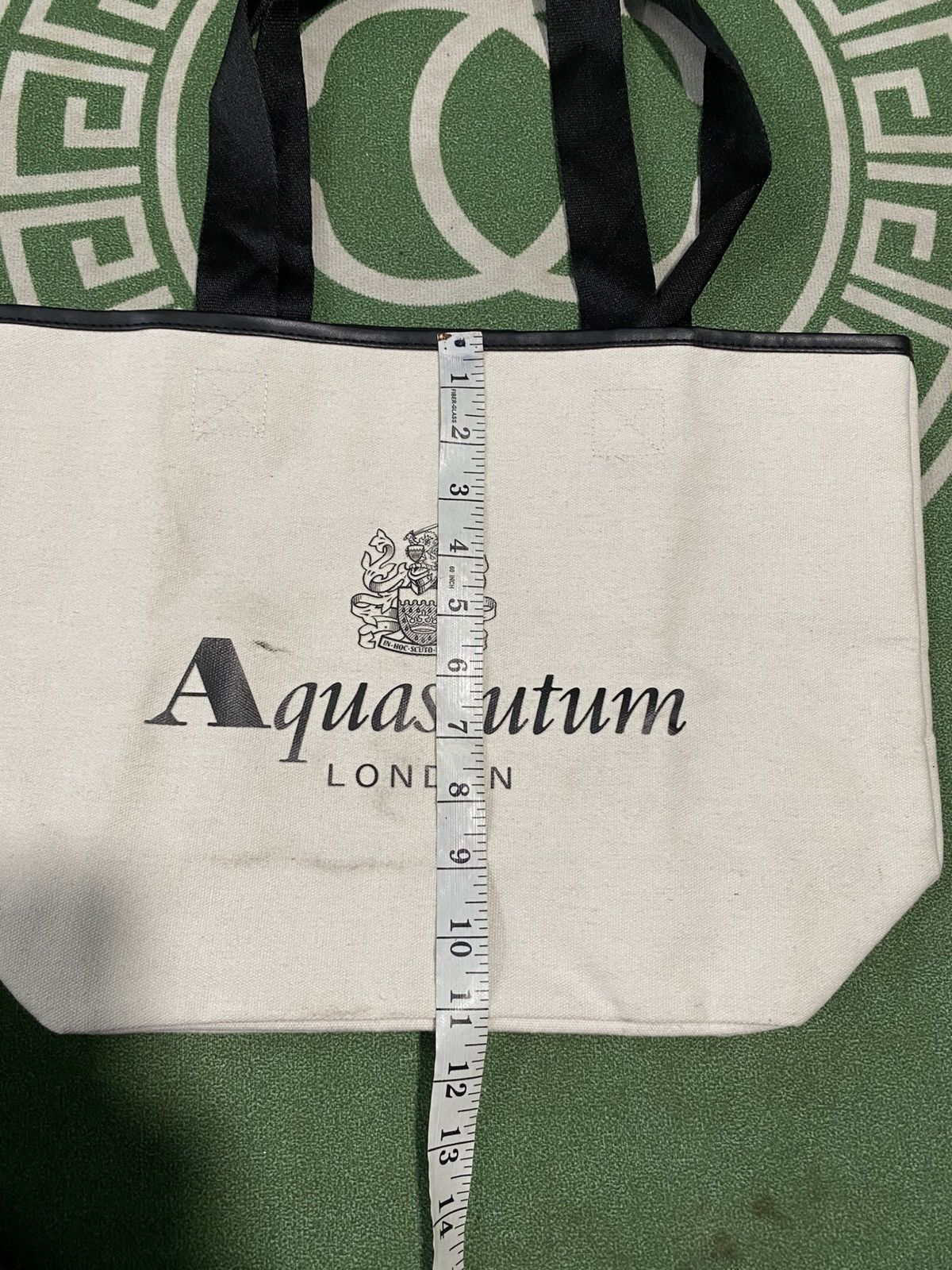 Aquascutum Aquascutum London Logo Tote Bag Beige Canvas Size ONE SIZE - 7 Thumbnail