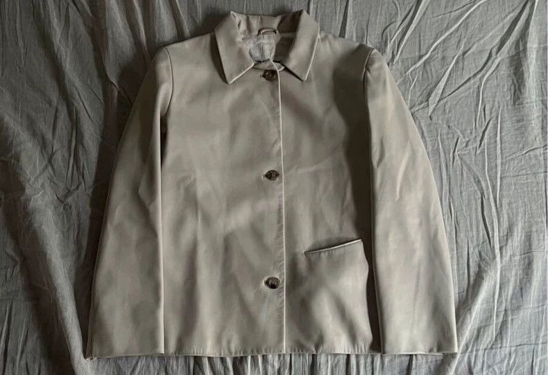 Jil Sander Jil Sander Gray-white leather jacket Size XXS / US 00 / IT 34 - 1 Thumbnail