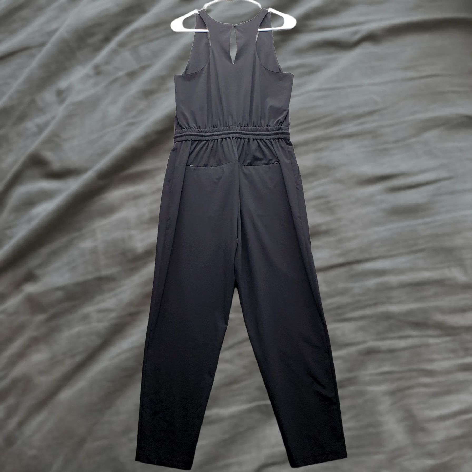 Vintage BR Standard Jumpsuit Womens Small Black One-Piece Sleeveless Drawstring Waist Size 28" / US 6 / IT 42 - 1 Thumbnail