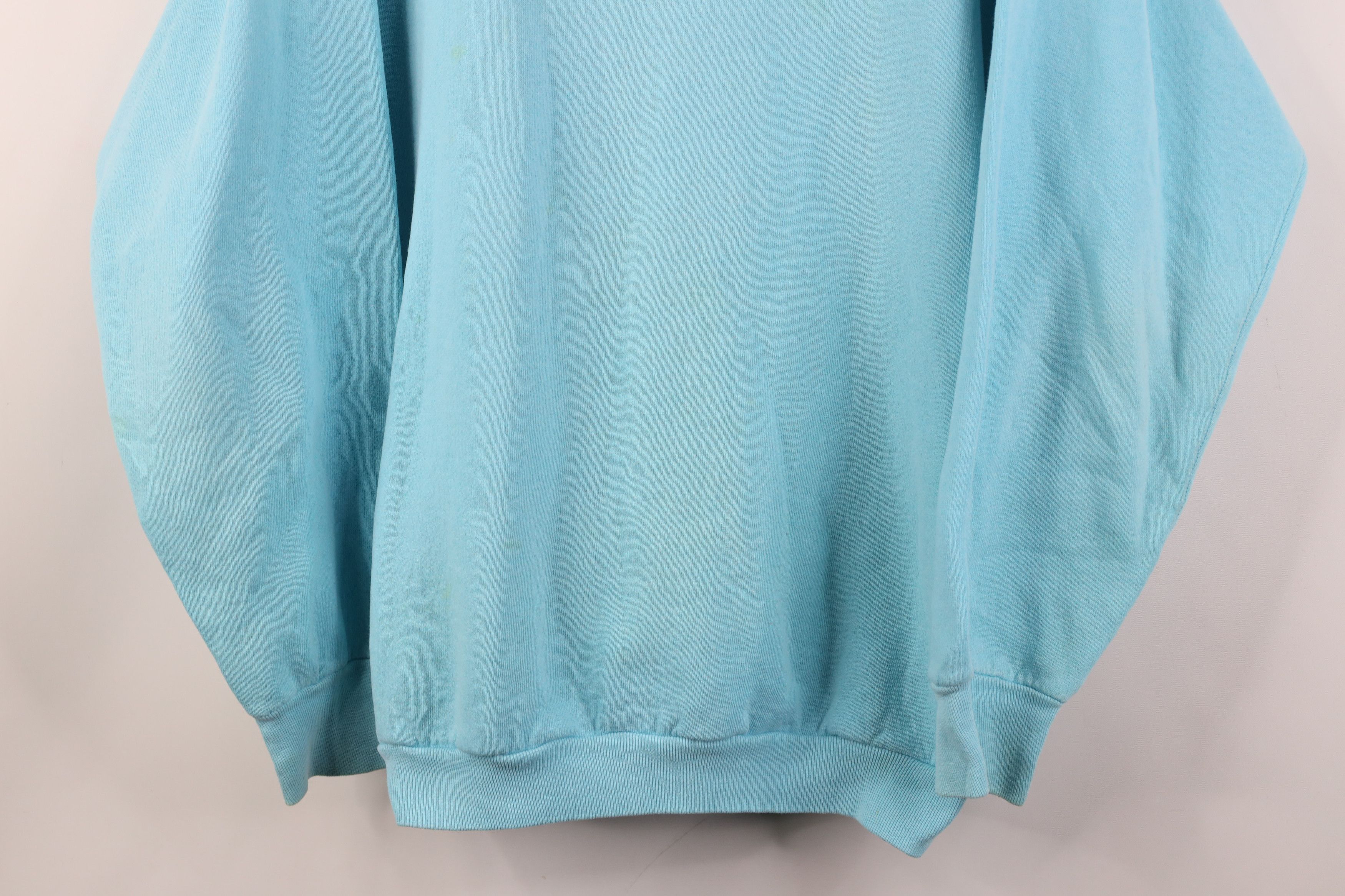 Vintage Vintage 90s Streetwear Crewneck Sweatshirt Light Blue USA Size XL / US 12-14 / IT 48-50 - 3 Thumbnail